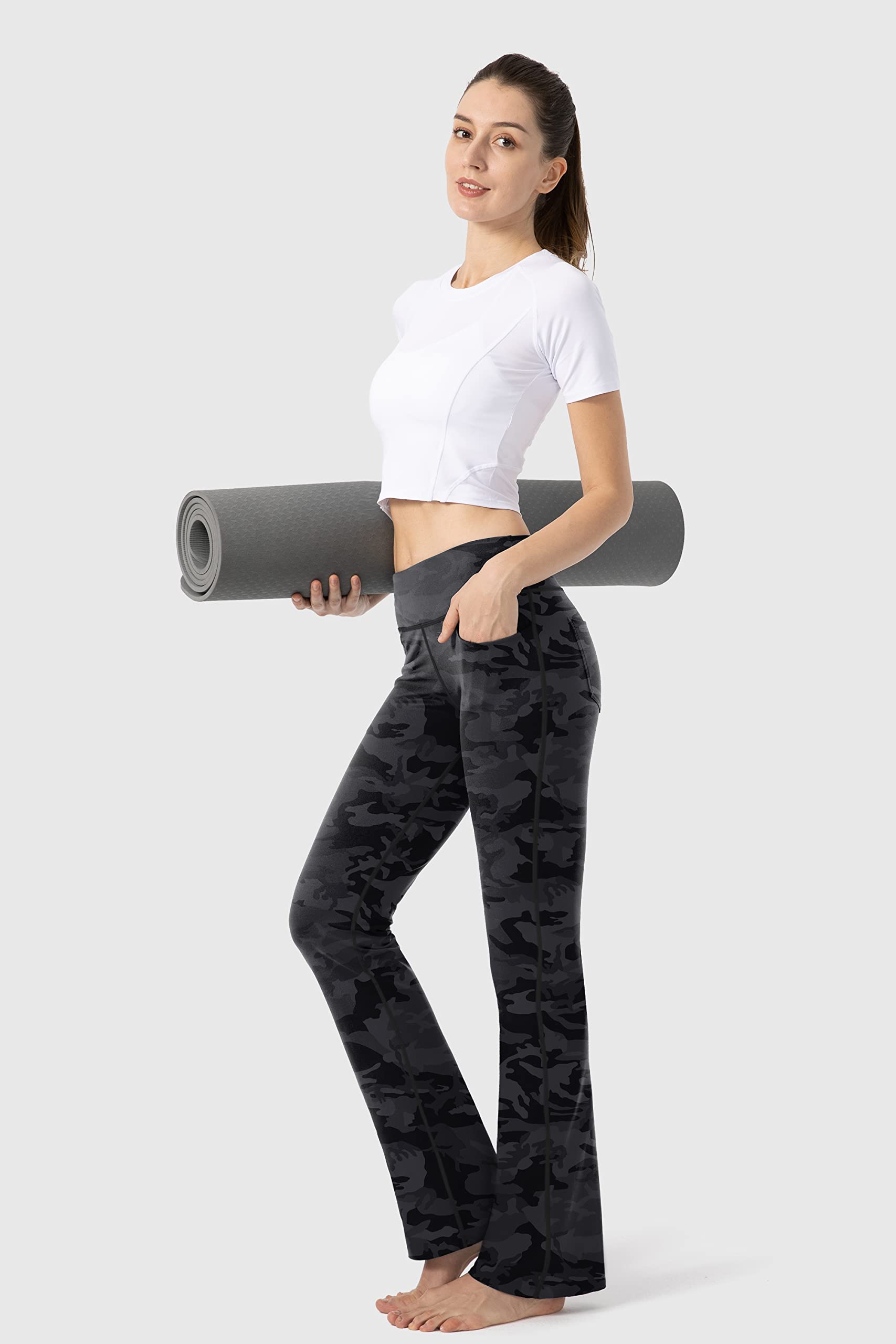 G Gradual Women's High Waist Yoga Pants with 4 Pockets - Bootcut Work Dress Pants for Office, Yoga & Casual Wear | Tall Bootcut Professional Pants for Women