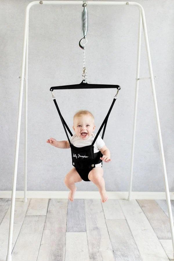 The Original Jolly Jumper Baby Exerciser with Stand - Fun Developmental Activity for Infants & Toddlers (Ideal for Playtime, Motor Skills Development & Indoor Entertainment)