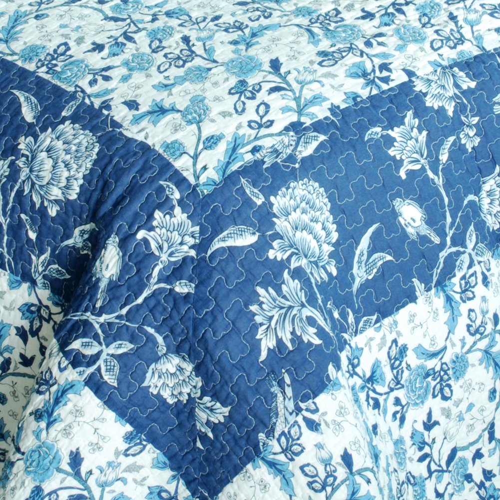 Eternal Sunshine 3-Piece Cotton Quilt Set - Vermicelli-Quilted Printed Bedding for Full/Queen Size | Soft & Breathable Comforter Cover for Cozy Bedroom Decor