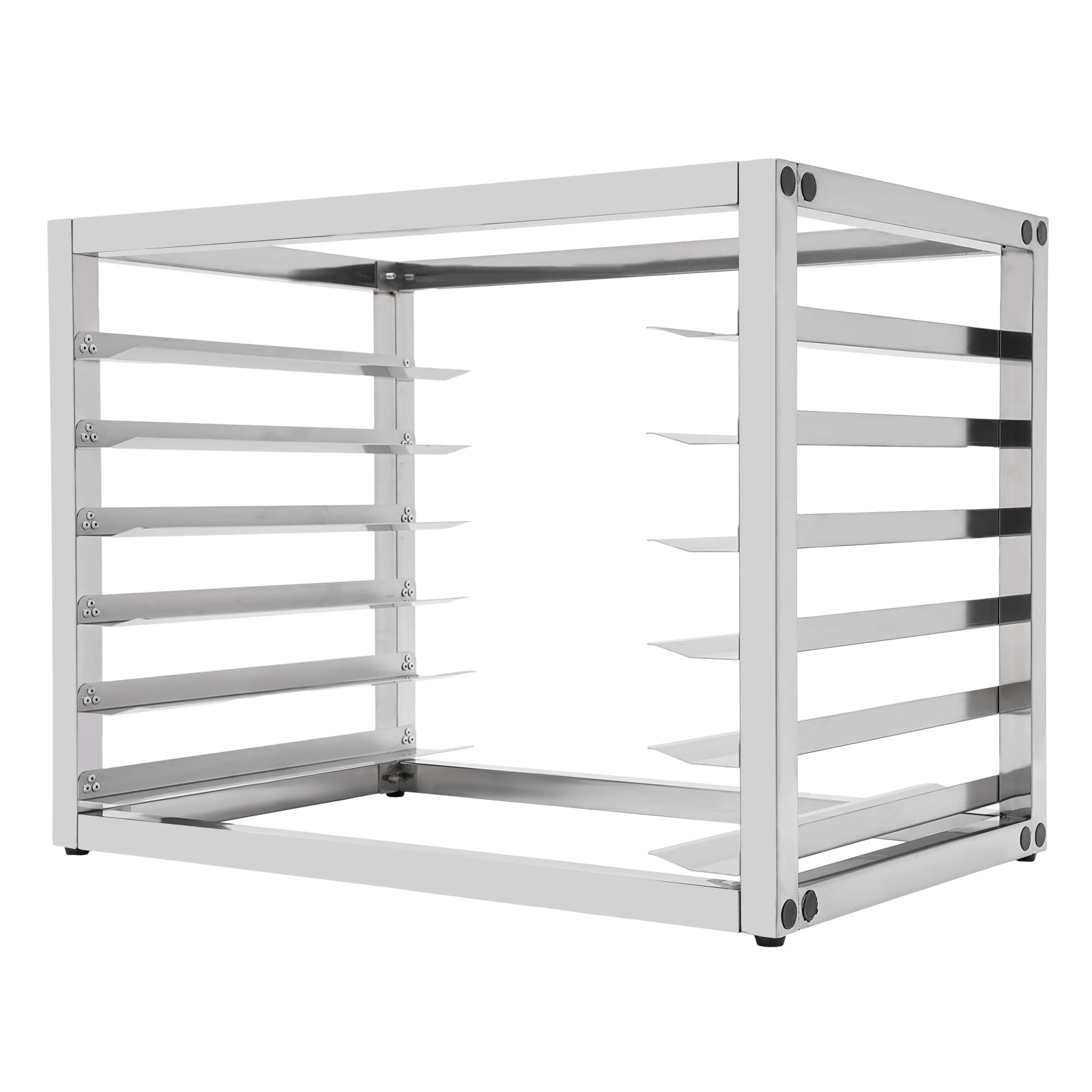 6-Tier Commercial Aluminum Pan Rack - Wall Mounted Sheet Bun Pan Organizer for Bakeries, Restaurants & Home Kitchens (28