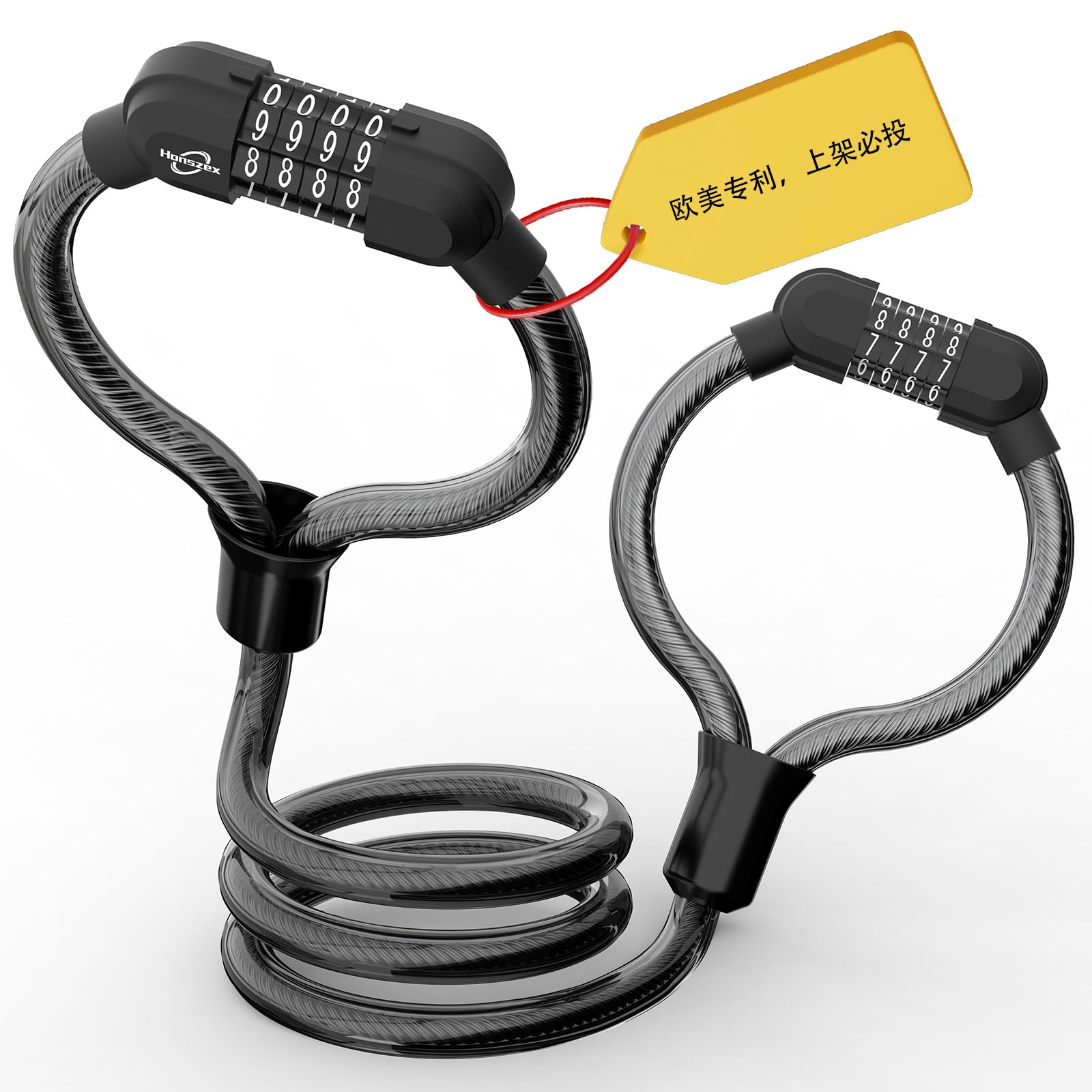 Heavy Duty Scooter Lock - 41 Inch Combination Cable Lock for Bikes, Electric Scooters & Mobility Devices | Anti-Theft Double Cable Security | Perfect for Urban Commuting, Campus Safety & Outdoor Activities