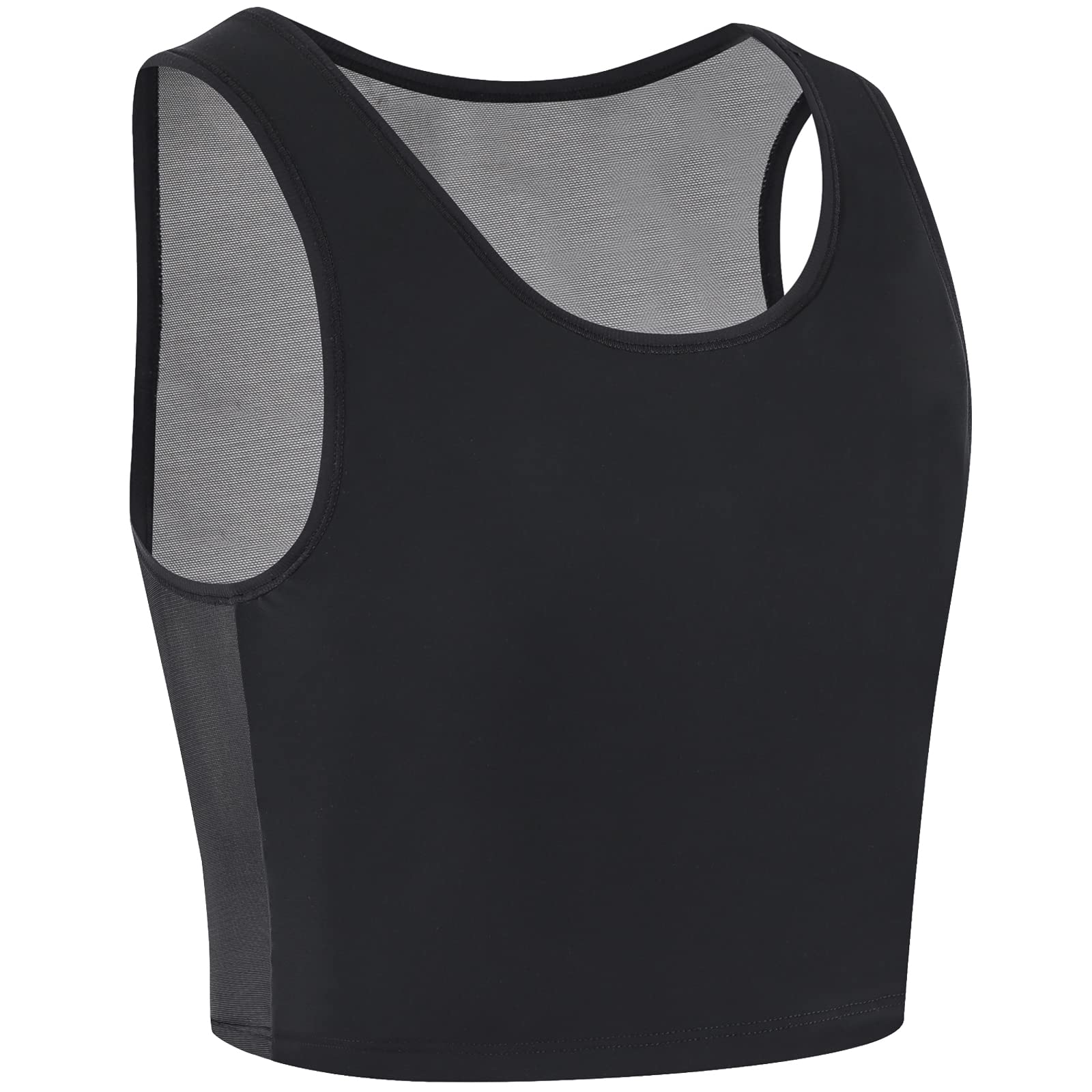 FTM Chest Binder for Transgender Men - Breathable Half Back Design for Comfort & Support - Perfect for Daily Wear, Workouts, and Binding Under Clothes