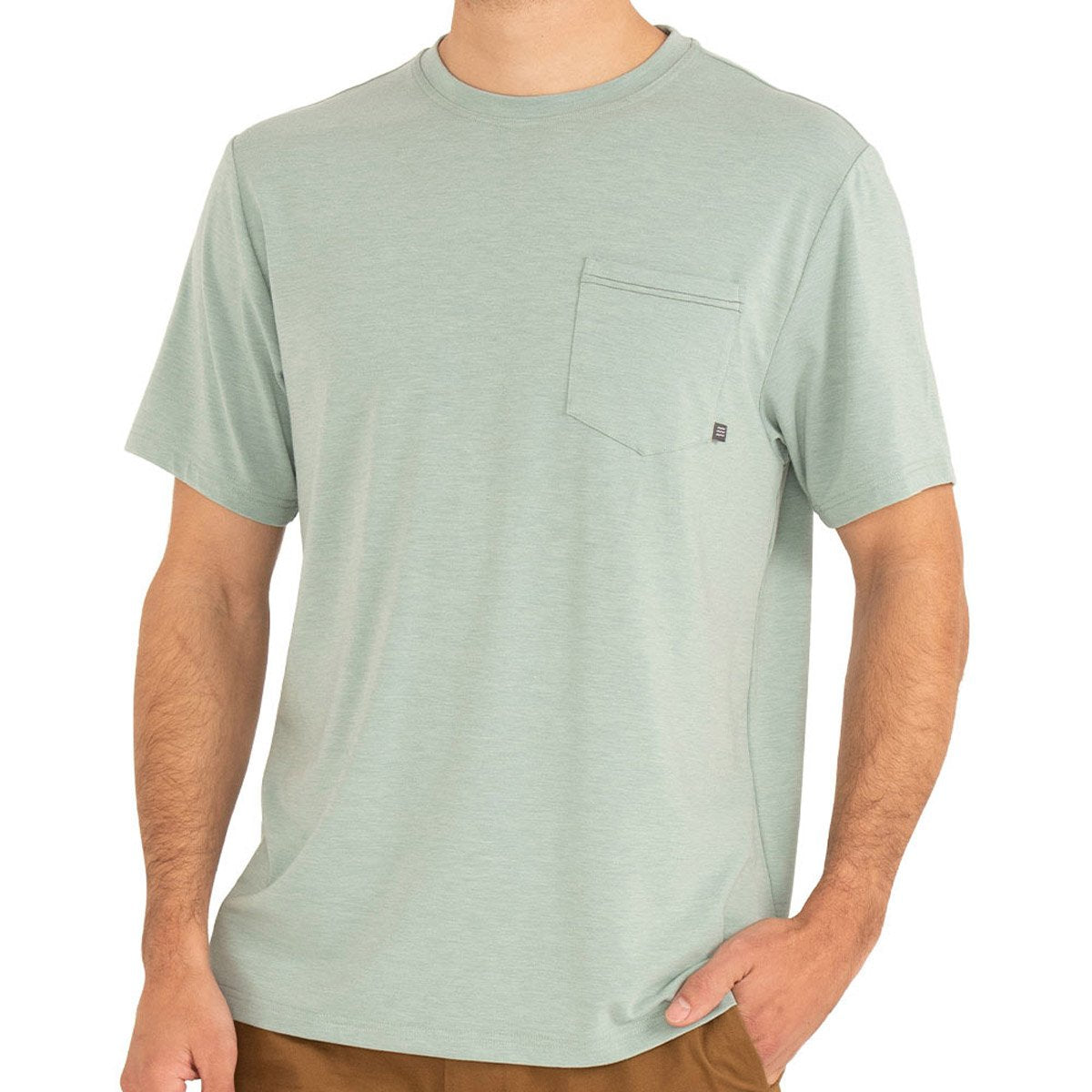Breathable Men's Bamboo Flex Pocket T-Shirt - Soft Eco-Friendly Casual Tee for Everyday Wear, Gym & Outdoor Activities