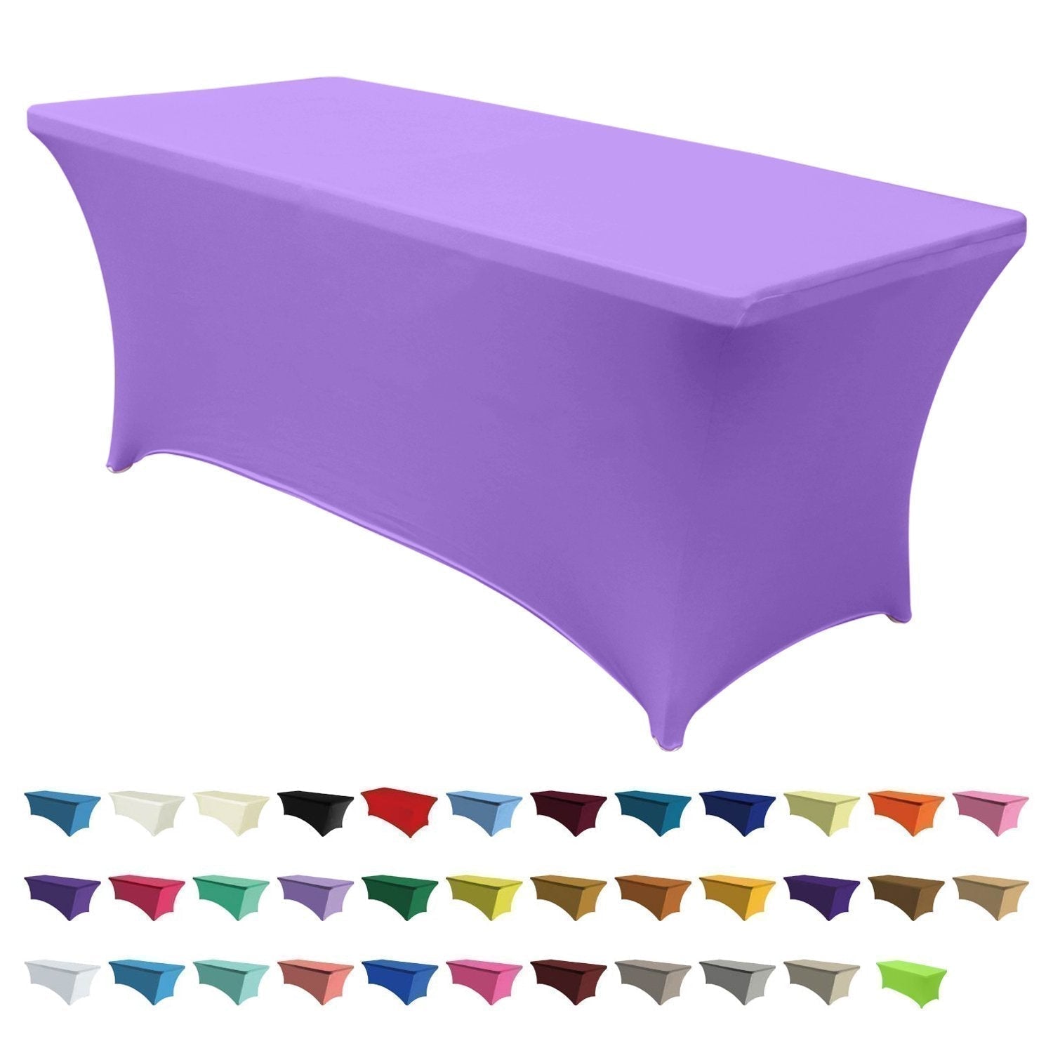ABCCANOPY Premium Spandex Tablecloths - Stretchable Rectangular Table Cover with Full Encirclement for Dining Room, Party & Event Decor