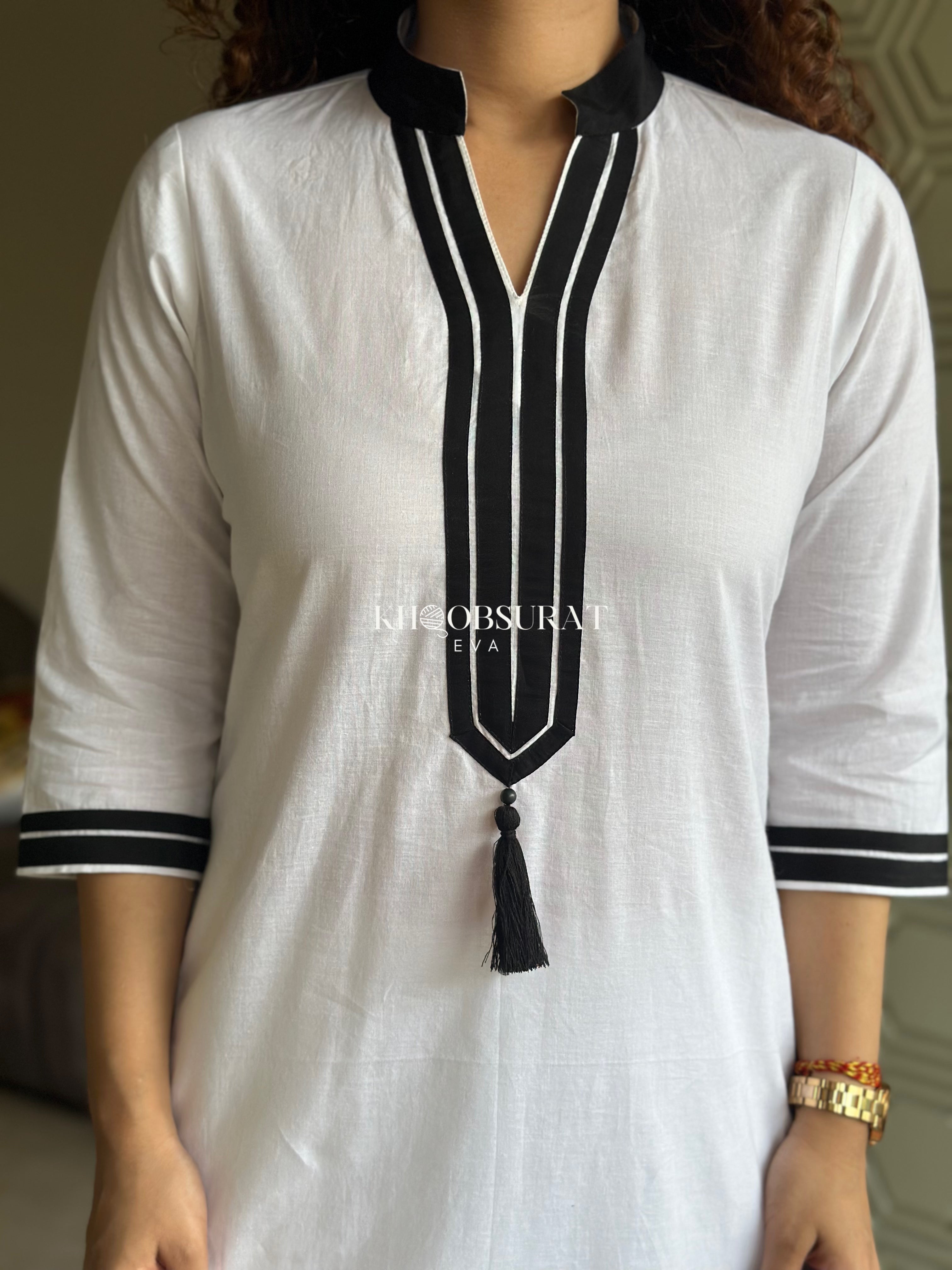 Elegant Noor White Kurta Set for Women - Traditional Pakistani/Indian Ethnic Wear - Perfect for Festivals, Weddings & Special Occasions