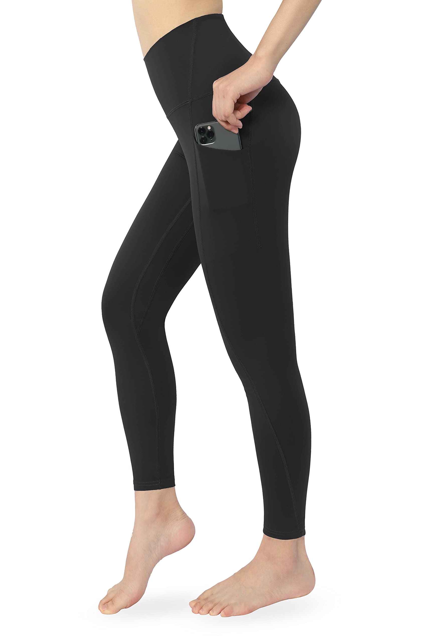 JUSUE Women's High Waist Yoga Pants - Workout Running Leggings with Side Pockets - Gym Fitness Trousers for Women - Perfect for Yoga, Running & Daily Wear