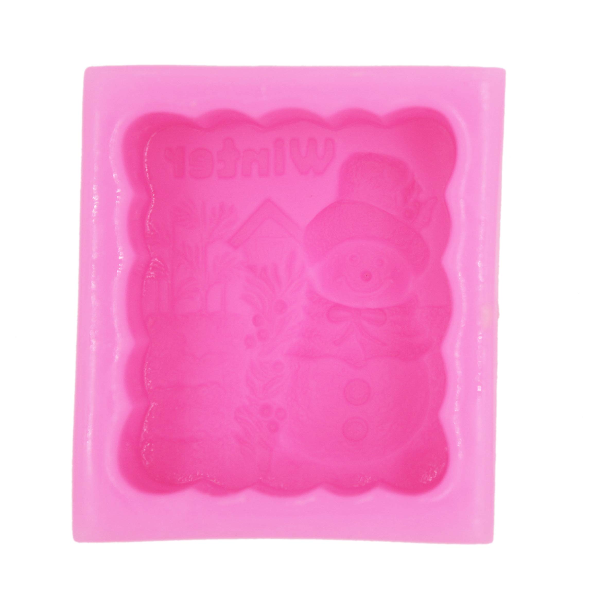 Winter Snowman Silicone Soap Molds for DIY Handmade Soap Crafting - Perfect for Christmas Decorations, Holiday Gifts & Home Bath Accessories