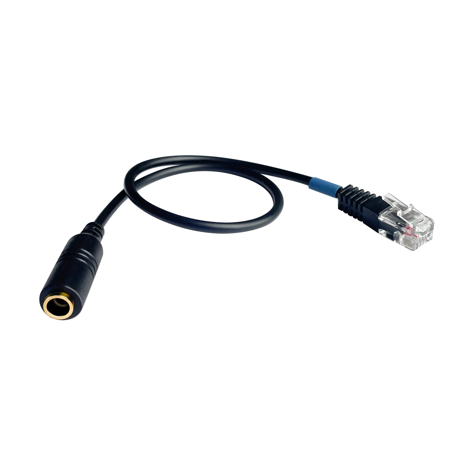3.5mm to RJ9 Headset Adapter Converter - Compatible with Cisco Phones 9961, 9941, 7940, 7941, 7942, 7970, 7971, 8841, 8845, M22 - Black (1 Pack) - Perfect for Office Headsets & Telephone Systems