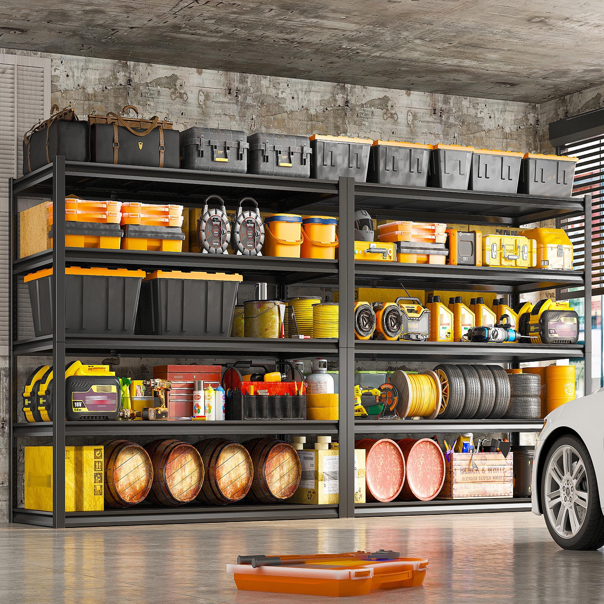 REIBII Heavy Duty Adjustable Metal Shelving Unit 72.2