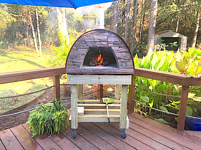 MAXIMUS PRIME Large Portable Pizza Oven - Outdoor Wood Fired Pizza Maker, Stainless Steel & Red Finish - Perfect for Backyard, Camping, Picnics and Tailgating Parties