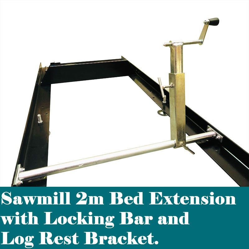 2M Bed Extension for Forestwest Sawmill - Heavy Duty Sawmill Accessory for Woodworking & Lumber Cutting | Perfect for Professional Carpenters & DIY Projects