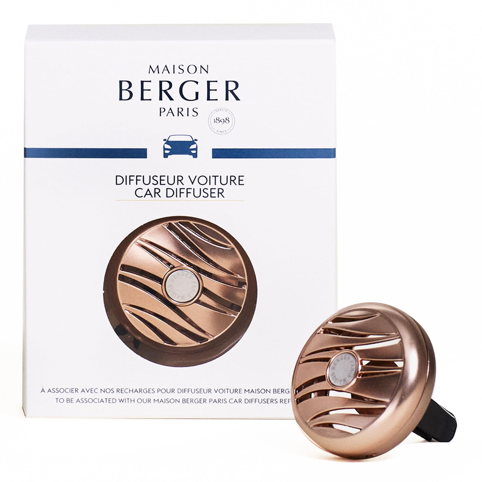 MAISON BERGER Refillable Car Air Freshener Vent Clip Diffuser Set - 1.75