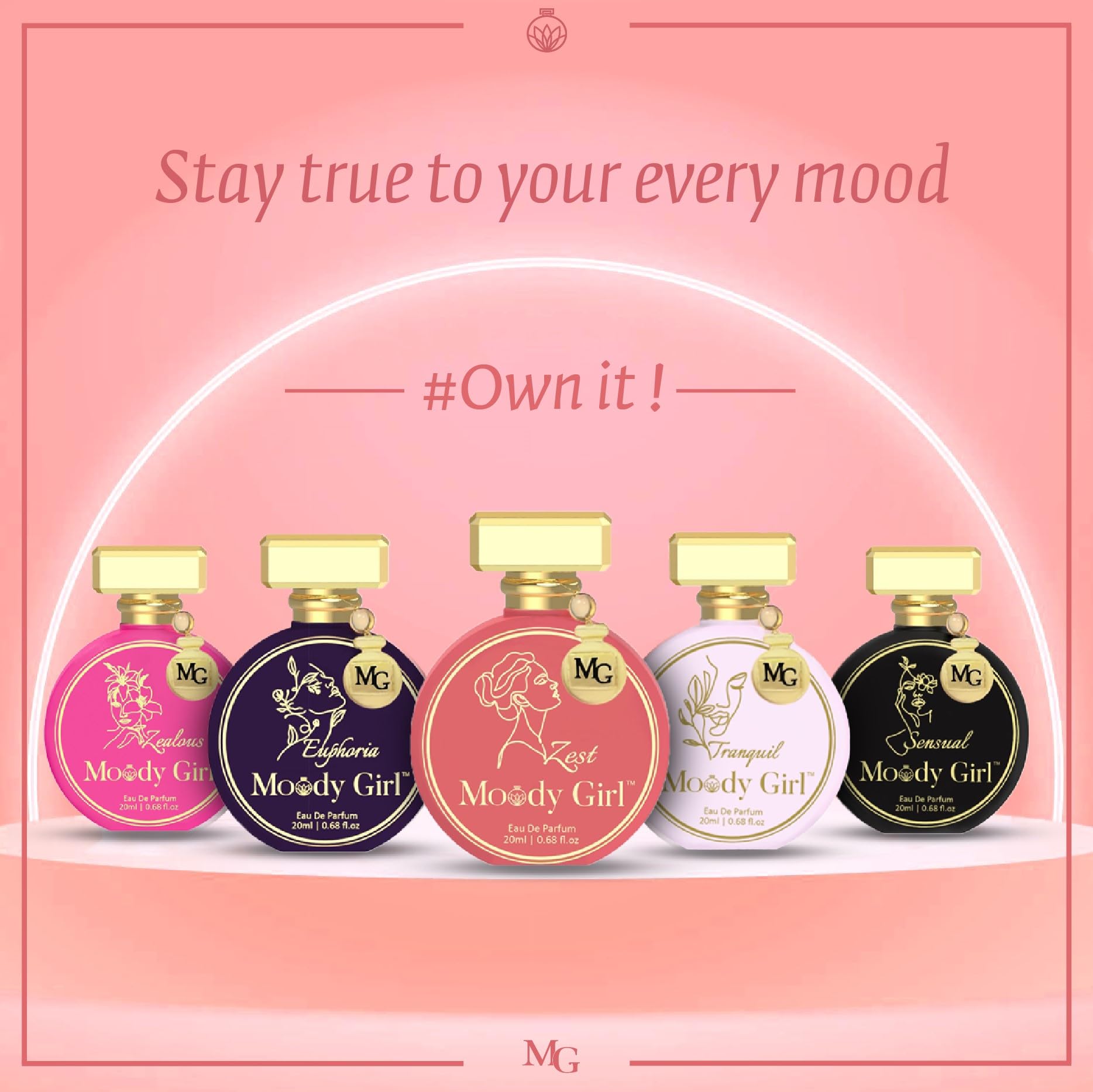 Moody Girl Zest Luxury Perfume for Women - Fresh Fruity Gardenia Scent | 24 Hour Long Lasting Musk Fragrance | Perfect Gift for Her | Great for Date Night, Office & Special Occasions (20ML)