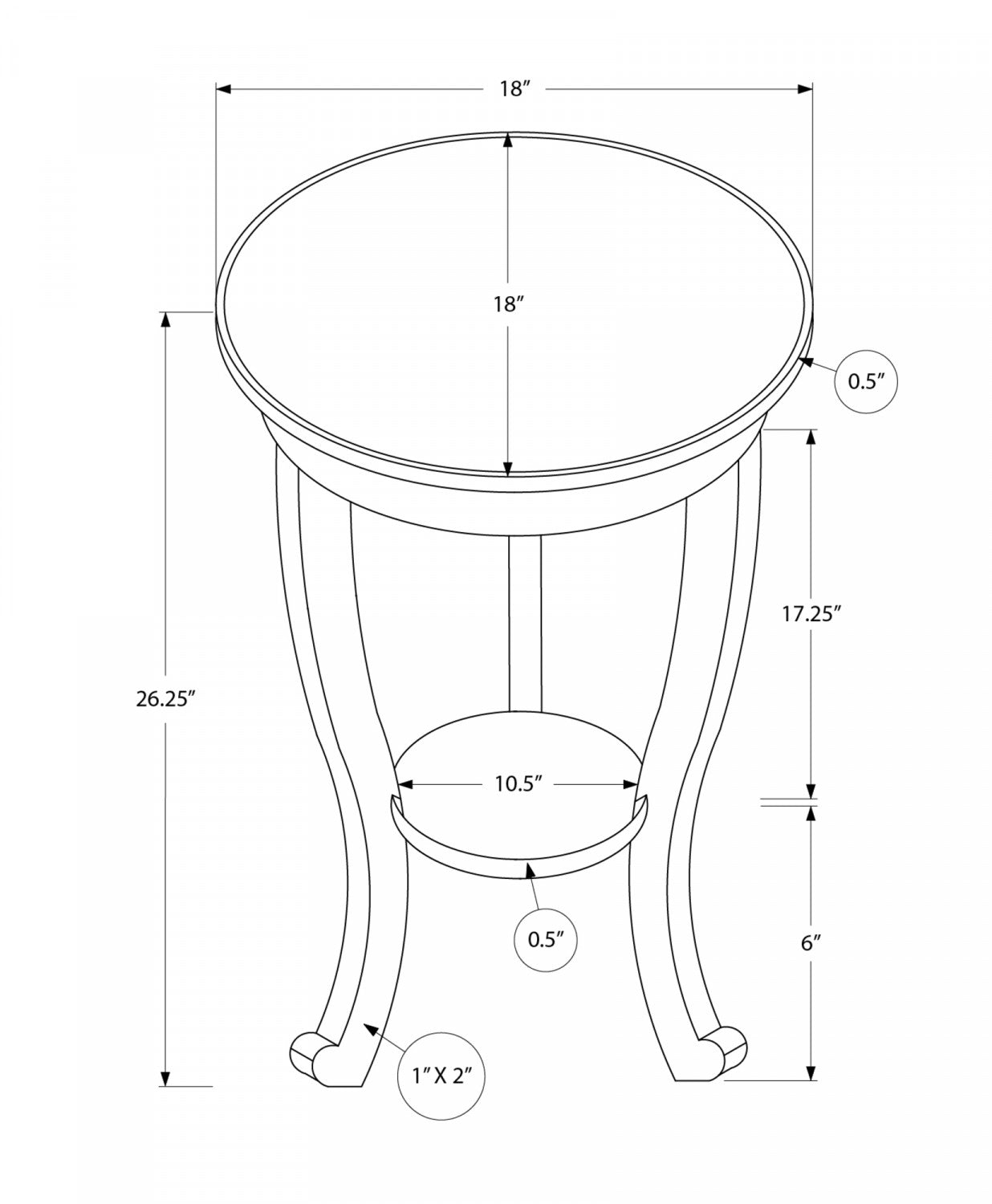Modern Walnut Side Table - Small End Table for Living Room, Bedroom, or Office - Perfect for Coffee, Books, and Decor
