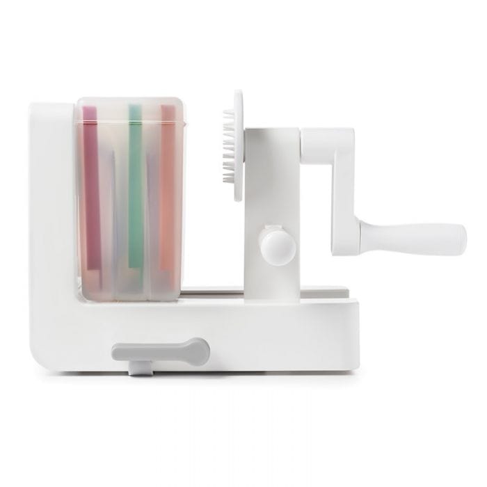 OXO Spiralizer Vegetable Slicer - 5-Blade Spiral Vegetable Cutter for Zucchini, Carrots & Potatoes - Perfect for Healthy Noodles, Salads & Meal Prep