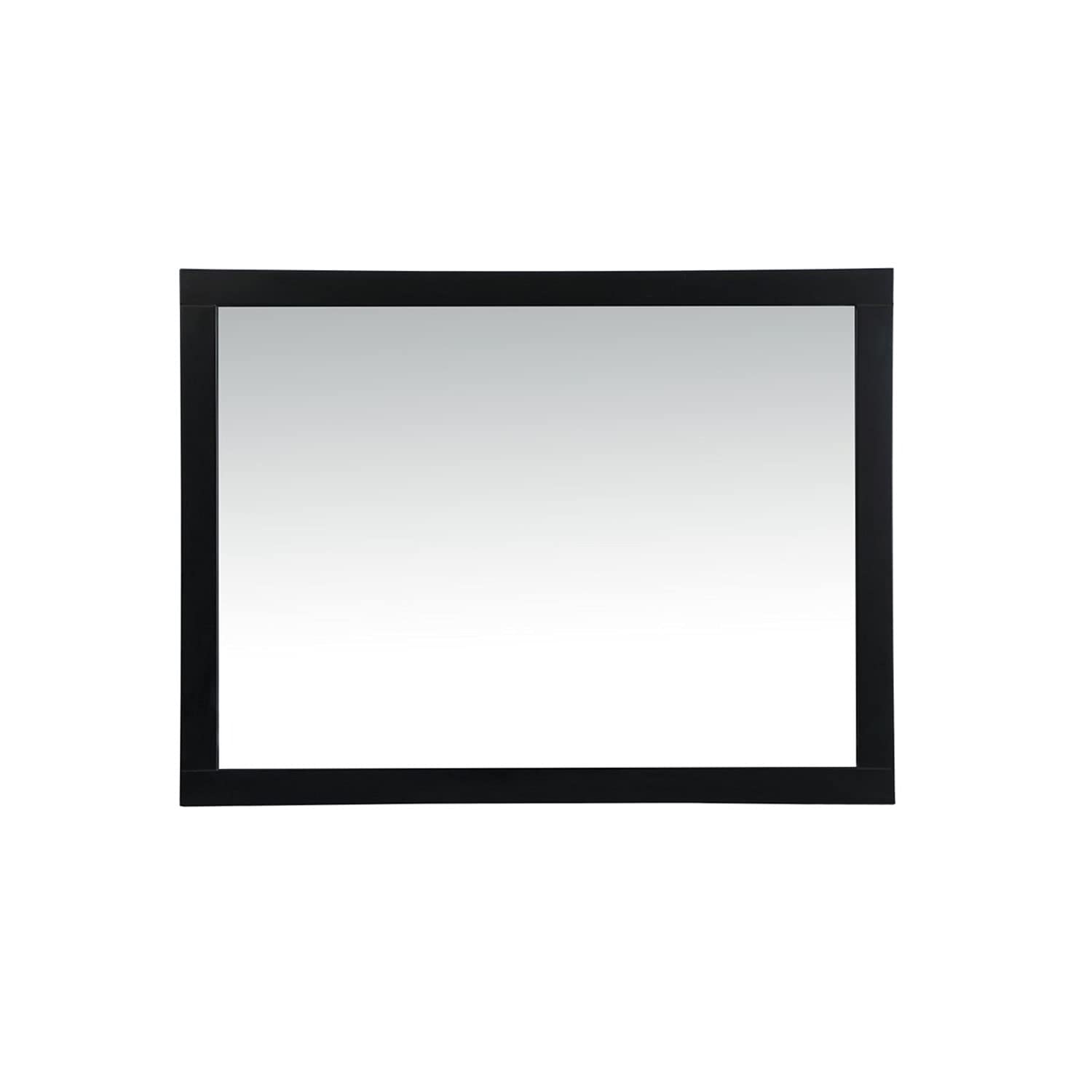 Elegant Black 48x36 Vanity Mirror - MDF & Metal for Bathroom Decor