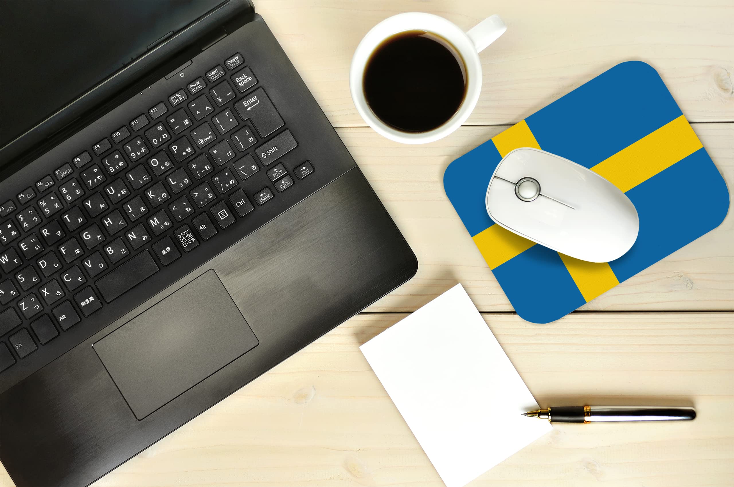 Sweden Flag Mouse Pad - Non-Slip Rubber Base, Smooth Surface for Gaming & Office Use - Perfect for Desktops, Laptops & Workspaces