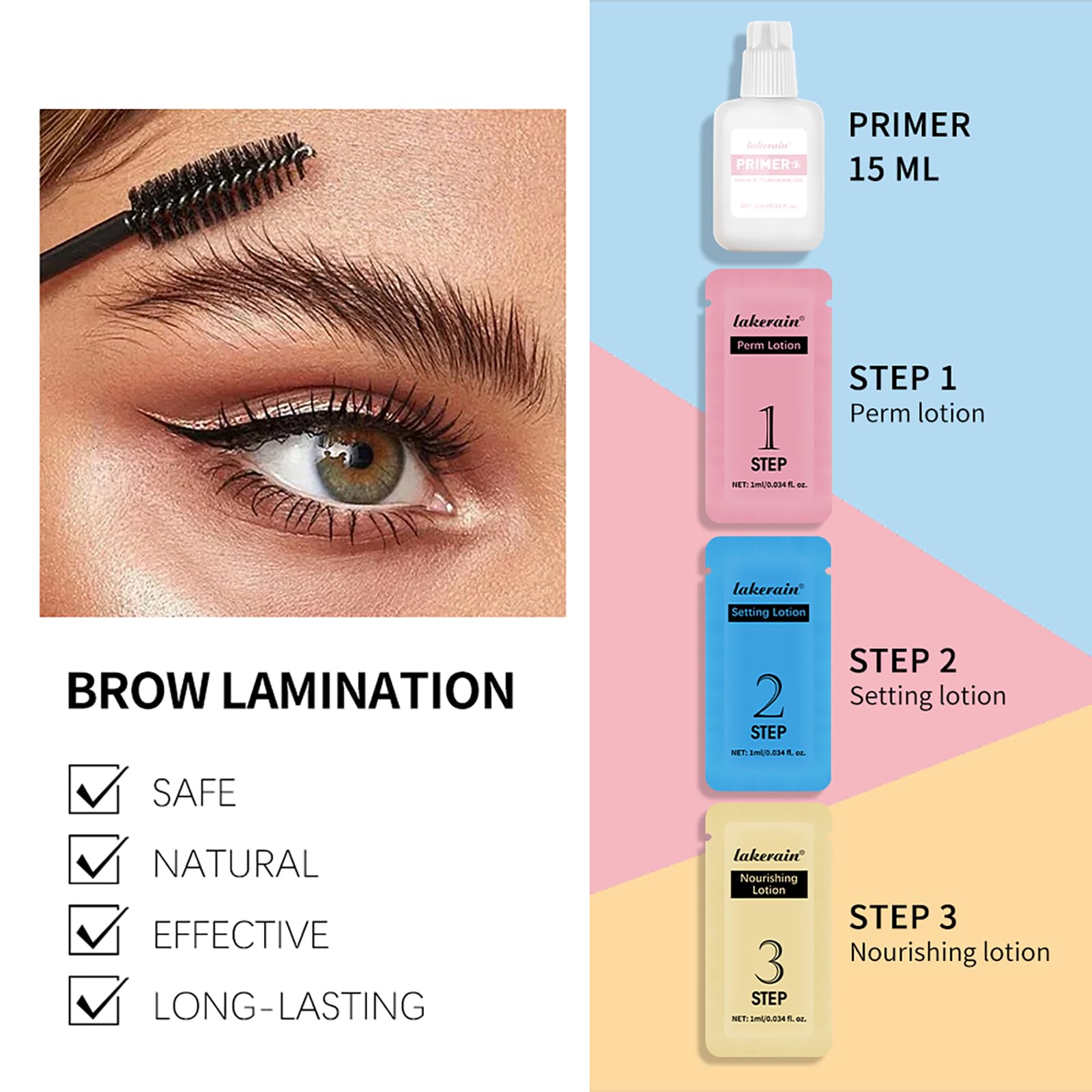 Professional DIY Brow Lamination Kit - Eyebrow Perm Treatment with Brushes for Fuller, Thicker Brows Lasting 8 Weeks | At-Home Salon Quality Eyebrow Care for Special Occasions & Daily Beauty Routine