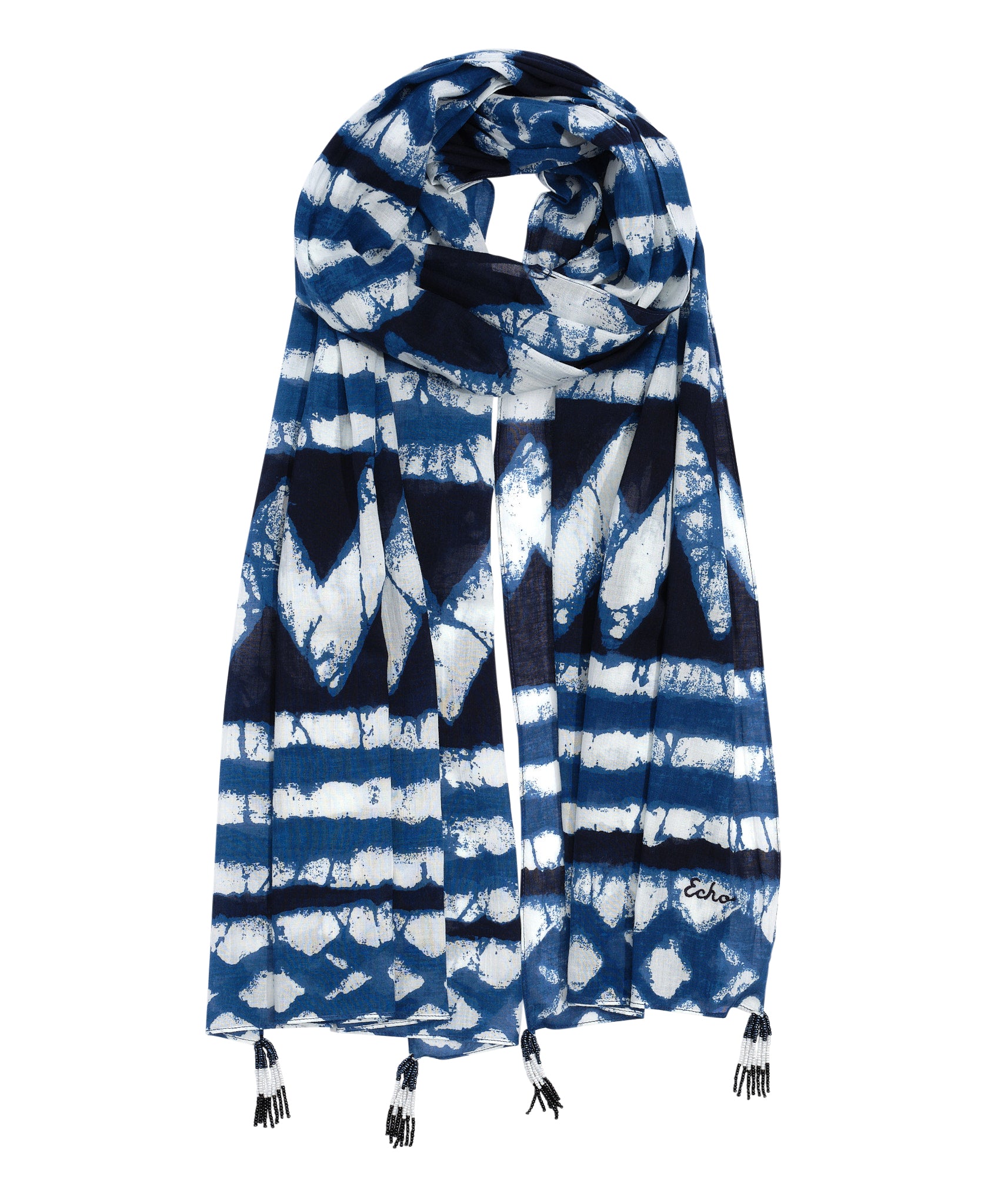 Stylish Batik Chevron Wrap Scarf - Lightweight & Versatile Fashion Accessory for Women - Perfect for Beach, Travel, and Everyday Outfits