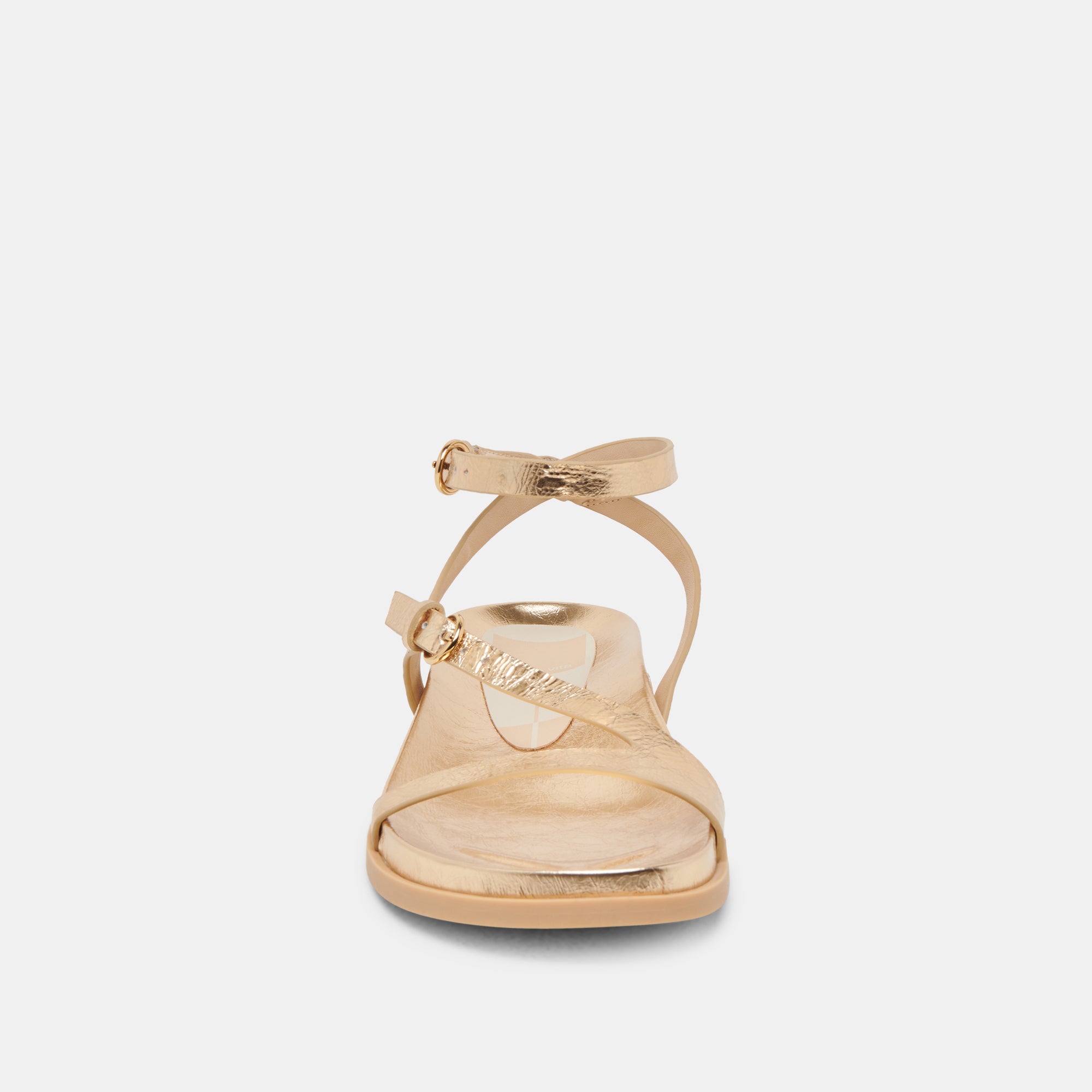 Darlis Women's Gold Distressed Leather Sandals - Comfortable & Stylish for Beach, Vacation, and Summer Outfits