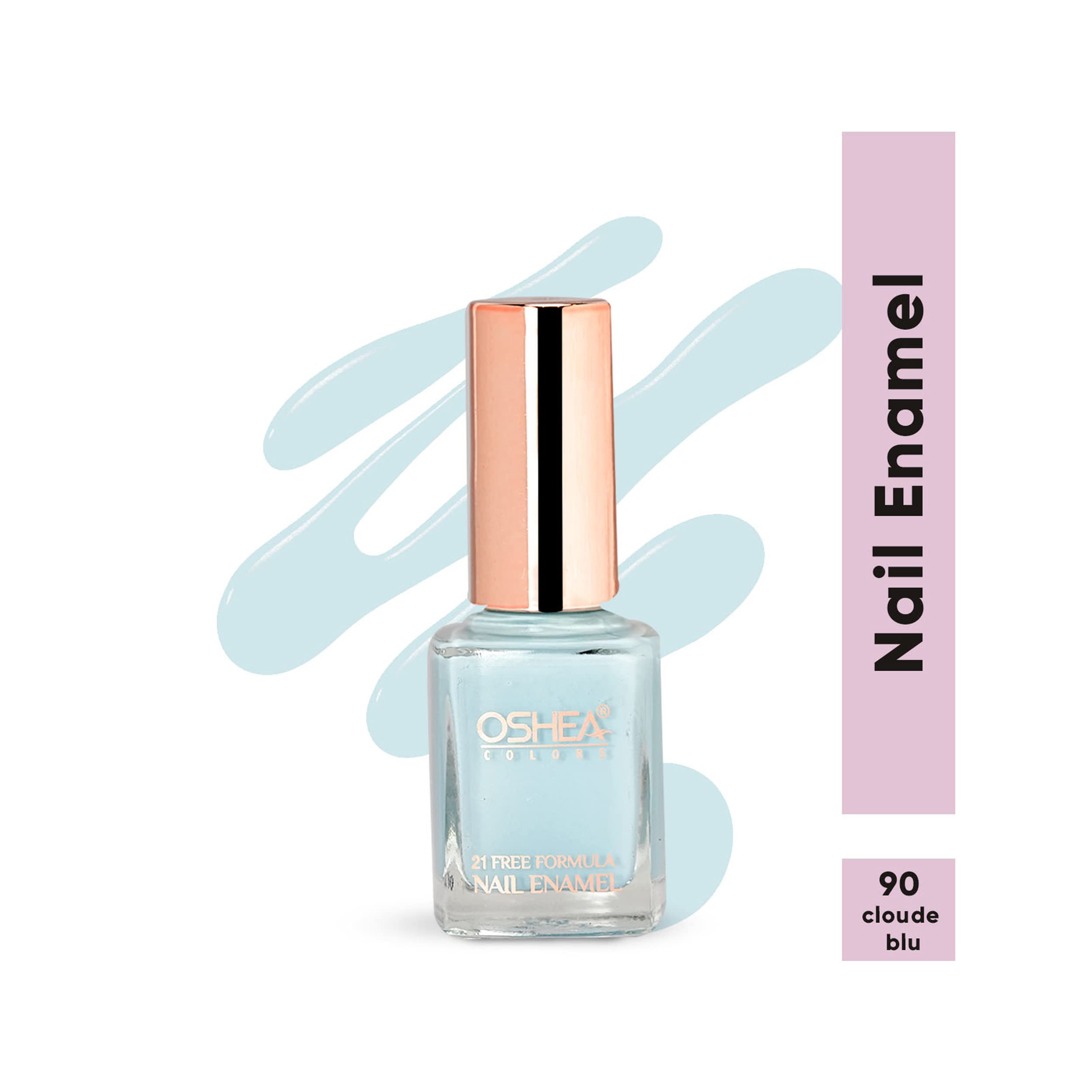 Oshea Herbals Nail Enamel in Cloud Blue - 10ml Vegan Nail Polish for Women, Long Lasting & Chip Resistant - Perfect for Manicures, Pedicures & Nail Art Designs