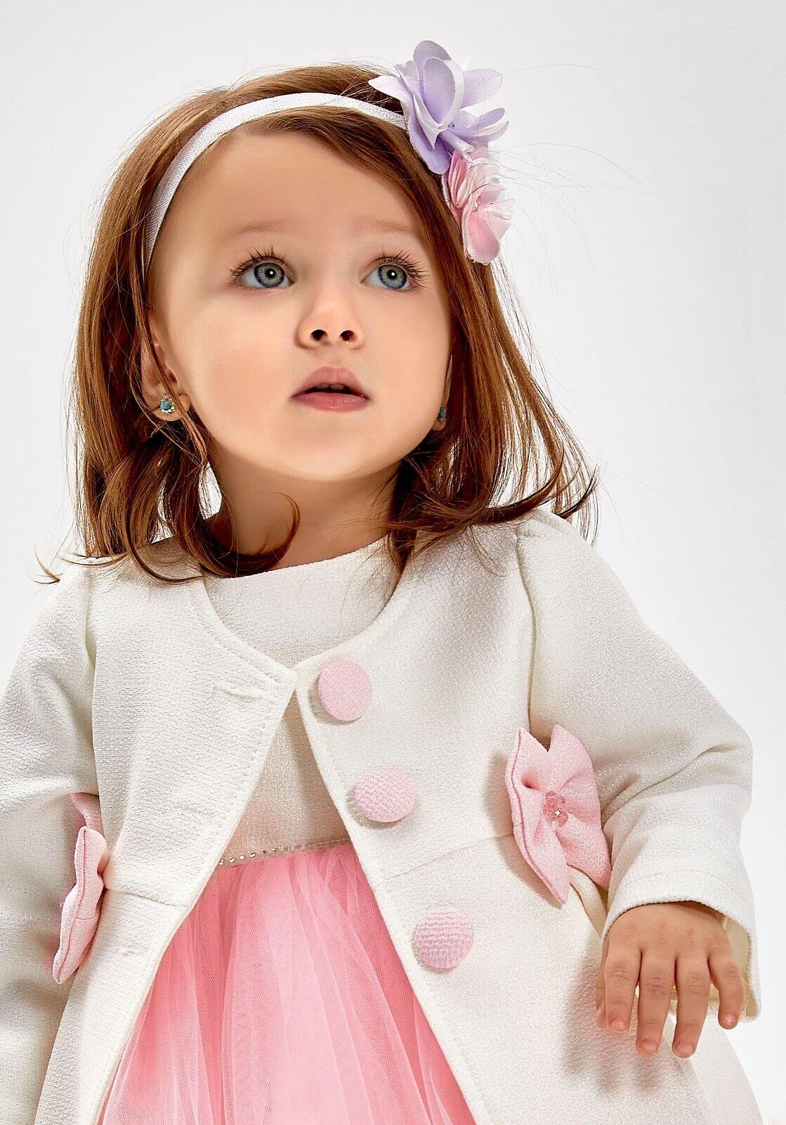 Baby Girls Knit Midi Tutu Tulle Mesh Coat Dress 3-Piece Formal Set - Perfect for Birthday Parties, Photo Shoots & Special Occasions