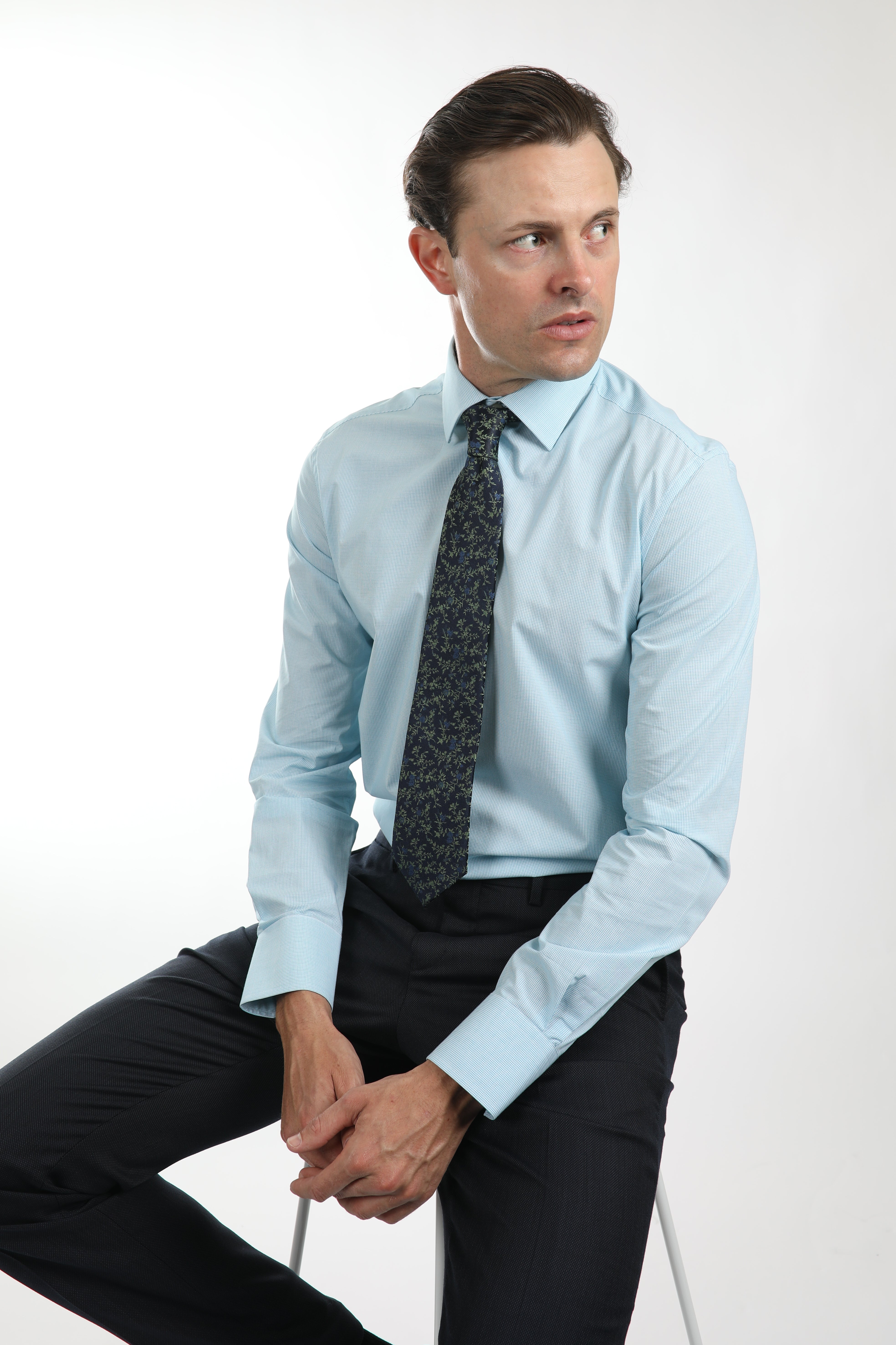 Stylish Teal Check Slim Fit Shirt for Men | Casual & Office Wear | Perfect for Business Meetings, Dates & Weekend Outings