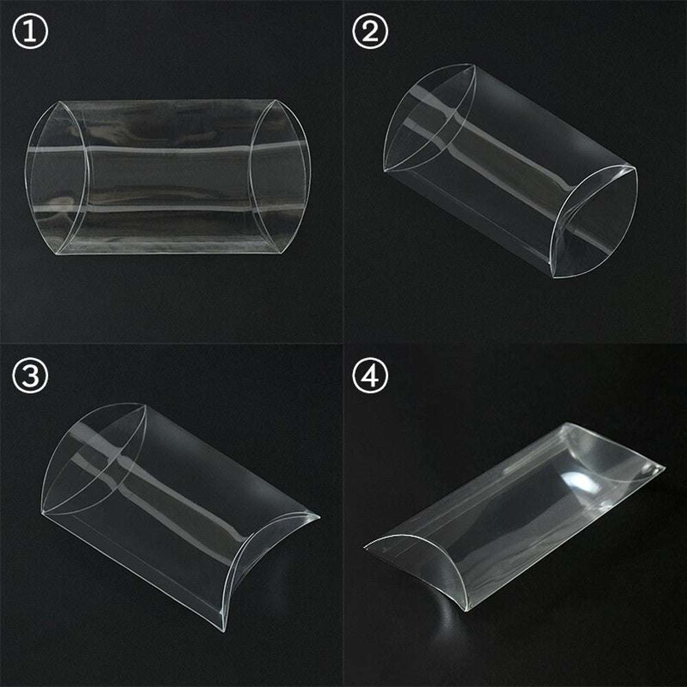 100 Pack Rectangle Pillow Gift Boxes - Elegant Wedding Favors, Jewelry, Candy, Chocolate & Soap Packaging - Perfect for Party Decorations & Special Occasions