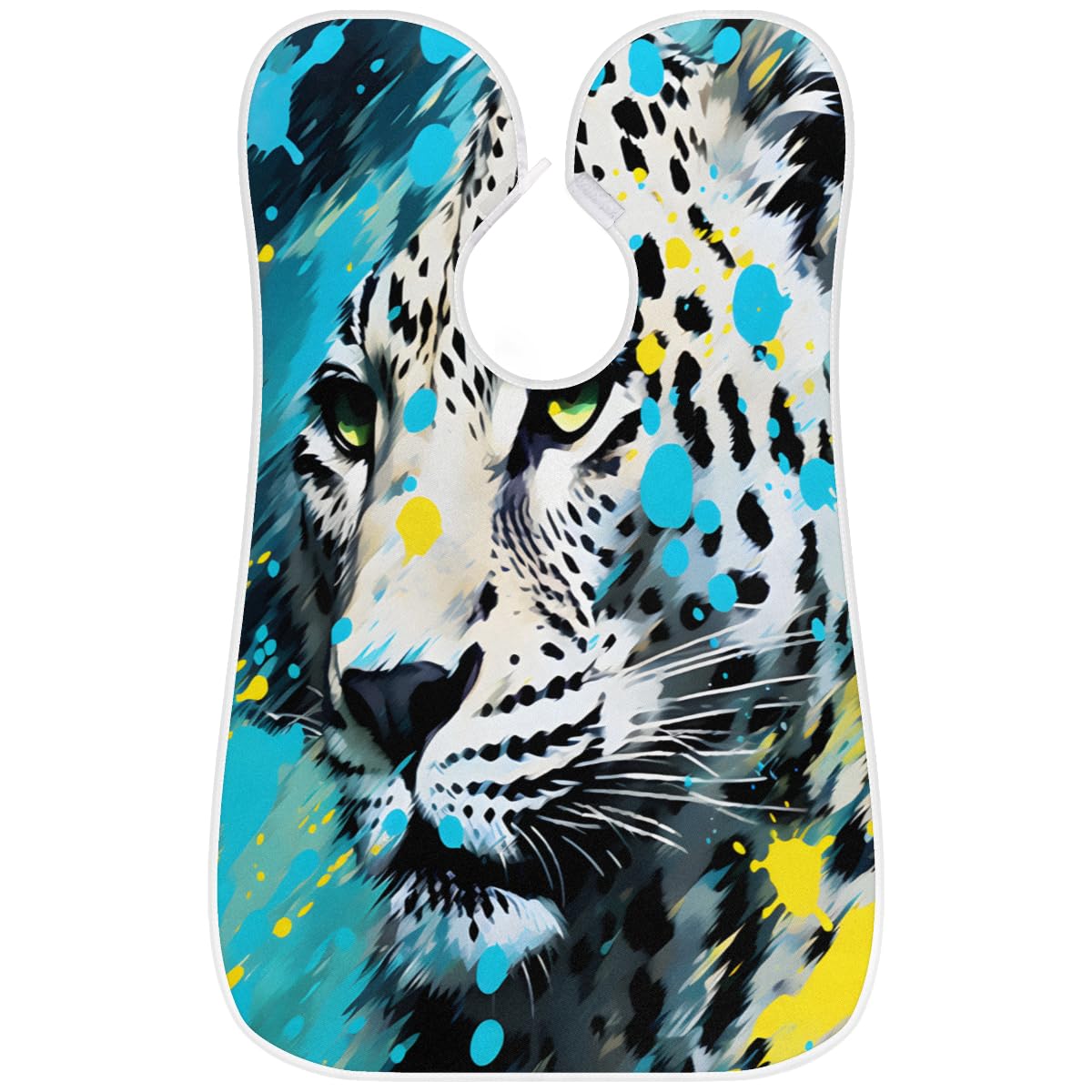 Stylish Leopard Print Shaving Bib for Men - Waterproof Beard & Hair Dye Apron - Barber Cape for Haircuts, Makeup & Grooming - Perfect Sink Protector & Gift for Barbers & Stylists (Great for Home Grooming, Salon Use & DIY Hair Coloring)