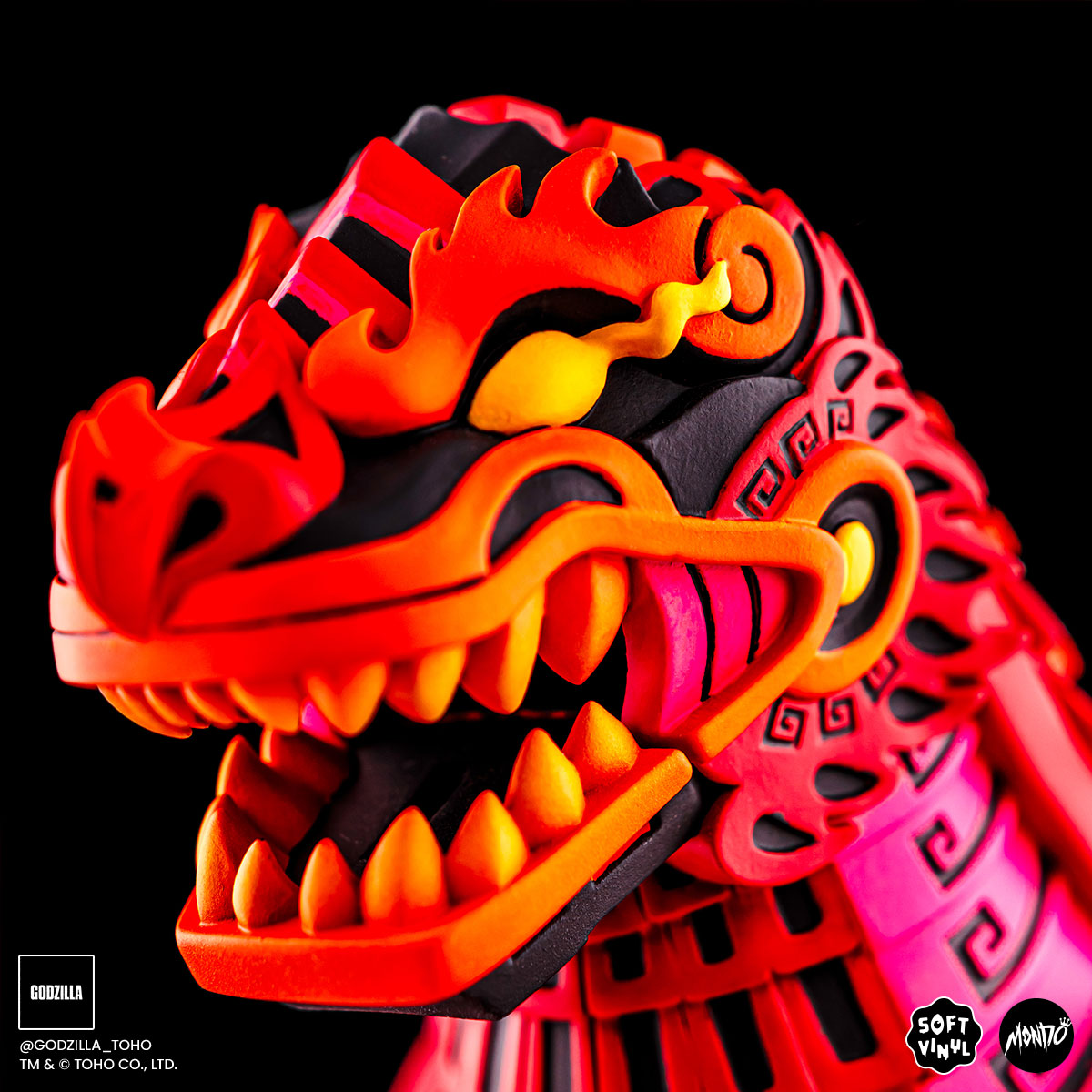 Godzilla Vinyl Designer Figure by Urban Aztec - Burning Variant Timed Edition - Collectible Toy for Anime Fans, Home Decor & Gift for Movie Lovers