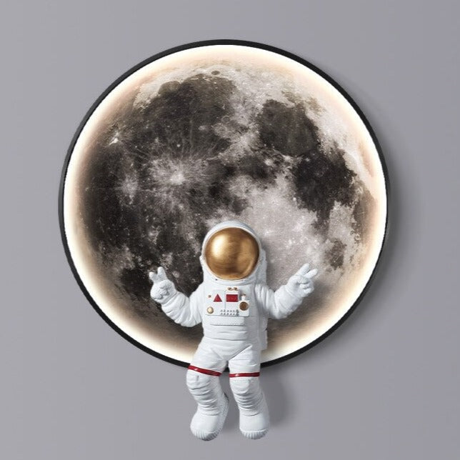 NASA Astronaut Moon Wall Light - 3D LED Night Light for Kids & Adults - Perfect for Bedroom, Nursery, and Space-Themed Decor