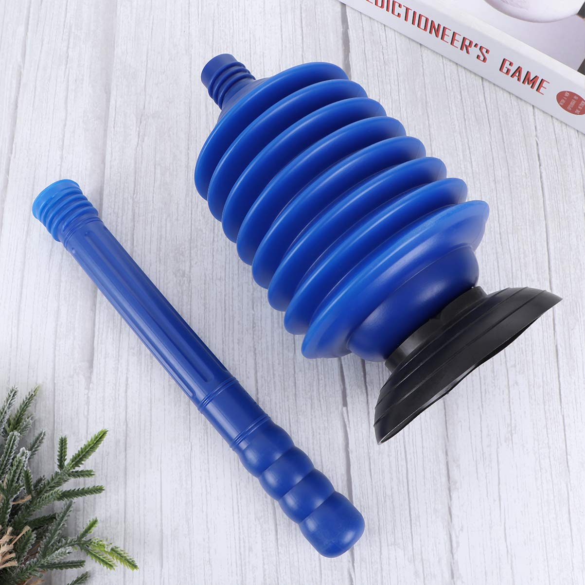 DOITOOL Heavy Duty Toilet Plunger - High Pressure Bathroom Plunger with Ergonomic Handle for Clogged Drains - Essential Bathroom Accessory for Home, Apartment & RV Use