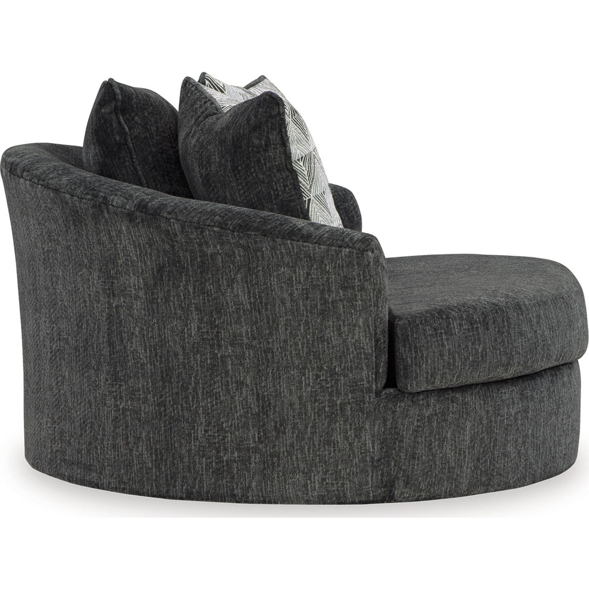 Premium Biddeford Swivel Chair in Ebony Finish - Ergonomic Office Chair with 360° Rotation for Home & Workspace