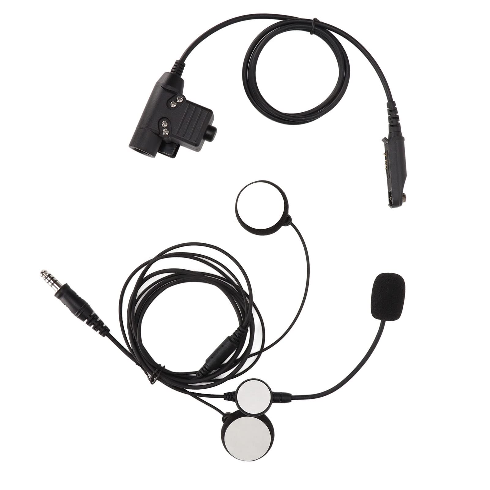 Jopwkuin Motorcycle Headset - 8Ω ABS Helmet Headphones with Clear Sound (46-60dB), Easy Installation for BF-9700 & UV-9R Plus - Perfect for Long Rides, Group Communication & Adventure Touring