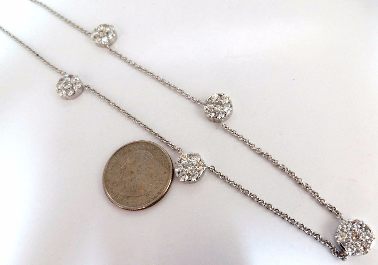 6.50ct Natural Diamond Cluster Pendant Necklace - 14K Yellow Gold Floral Design, 18 Inch Chain - Perfect for Weddings, Anniversaries & Special Occasions