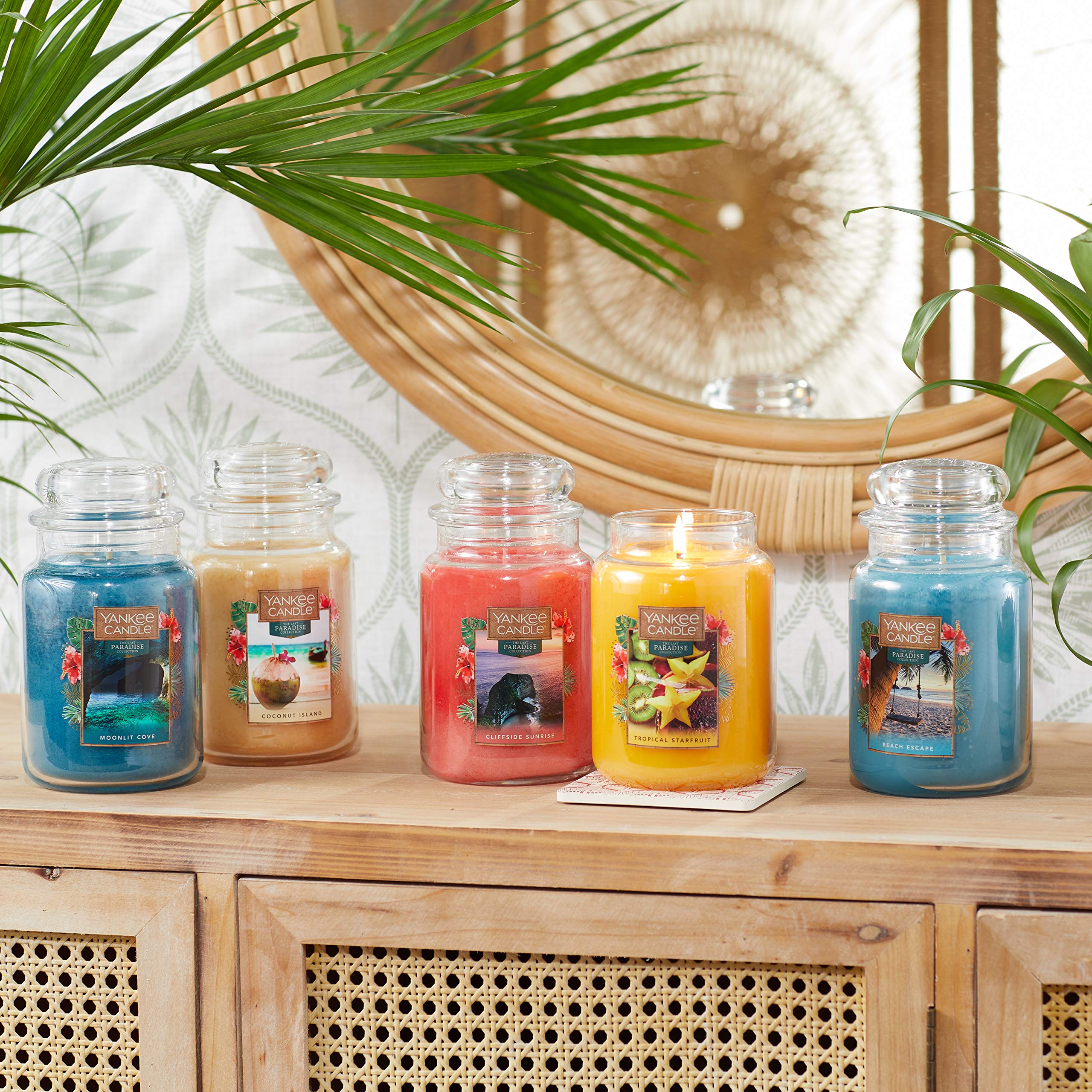 Yankee Candle Medium Jar Scented Candle - Coconut Rice Cream Fragrance for Home, Bathroom, Bedroom & Office Relaxation