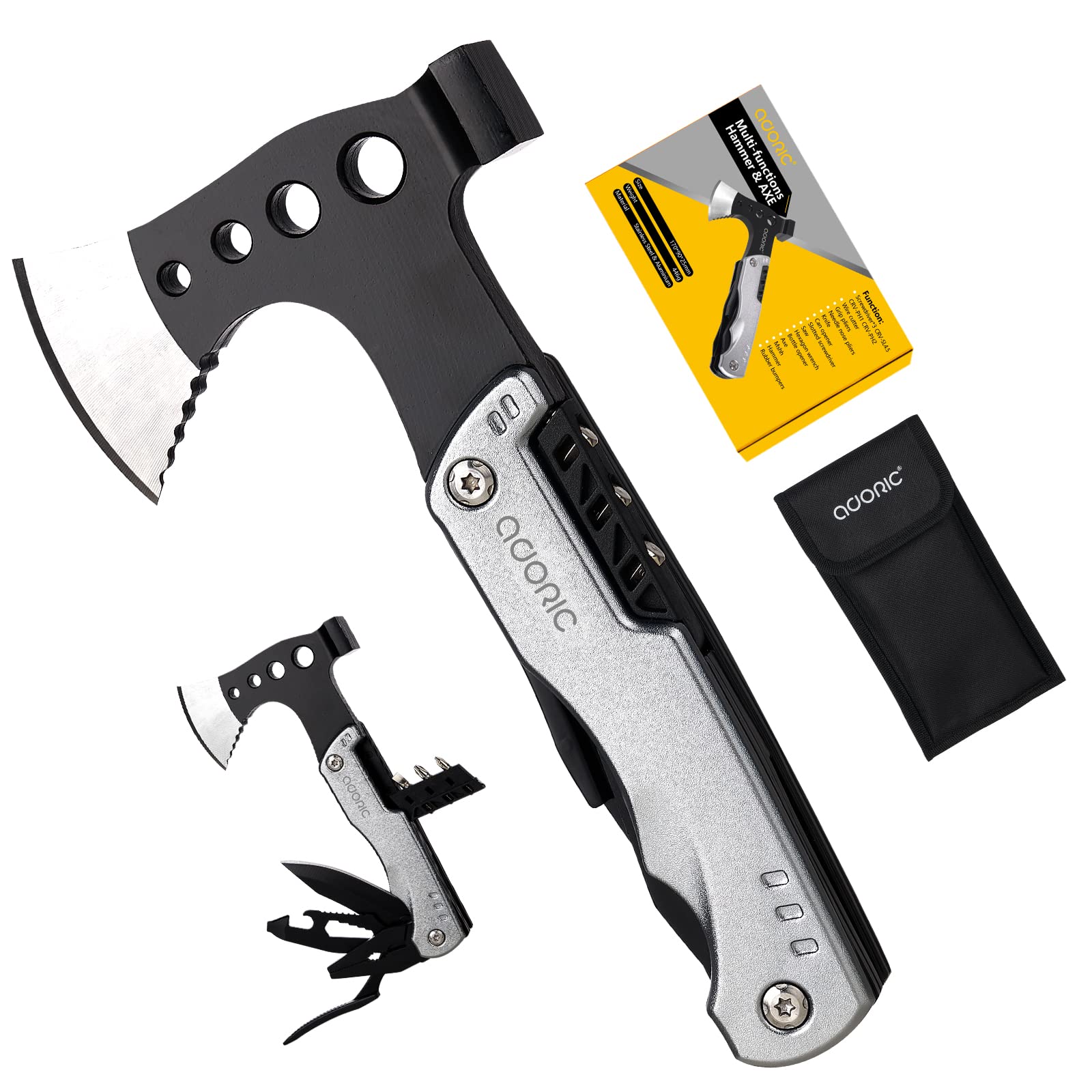 Best Survival Gear & Camping Accessories for Men - Multitool Axe, Hunting & Fishing Gifts for Dad, Husband, Boyfriend & Teen Boys - Perfect for Outdoor Adventures, Emergency Preparedness & Christmas Gifts