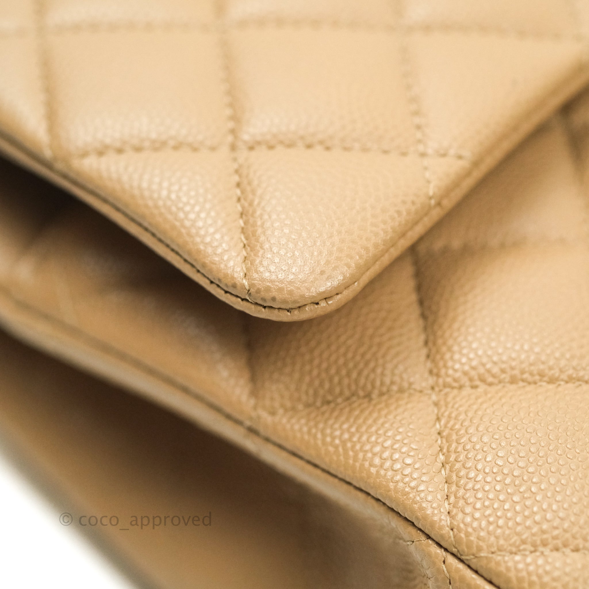 Chanel Classic Medium Double Flap Bag in Dark Beige Caviar Leather with Gold Hardware | Luxury Designer Handbag for Women | Perfect for Work, Evening Events & Special Occasions