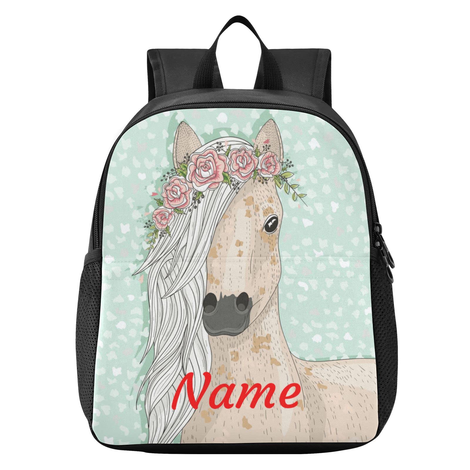 Fairy Tale Horse Flowers Kids Backpack for Boys & Girls - Durable School Bookbag for Elementary Students, Lightweight Daypack for School, Travel & Outdoor Adventures