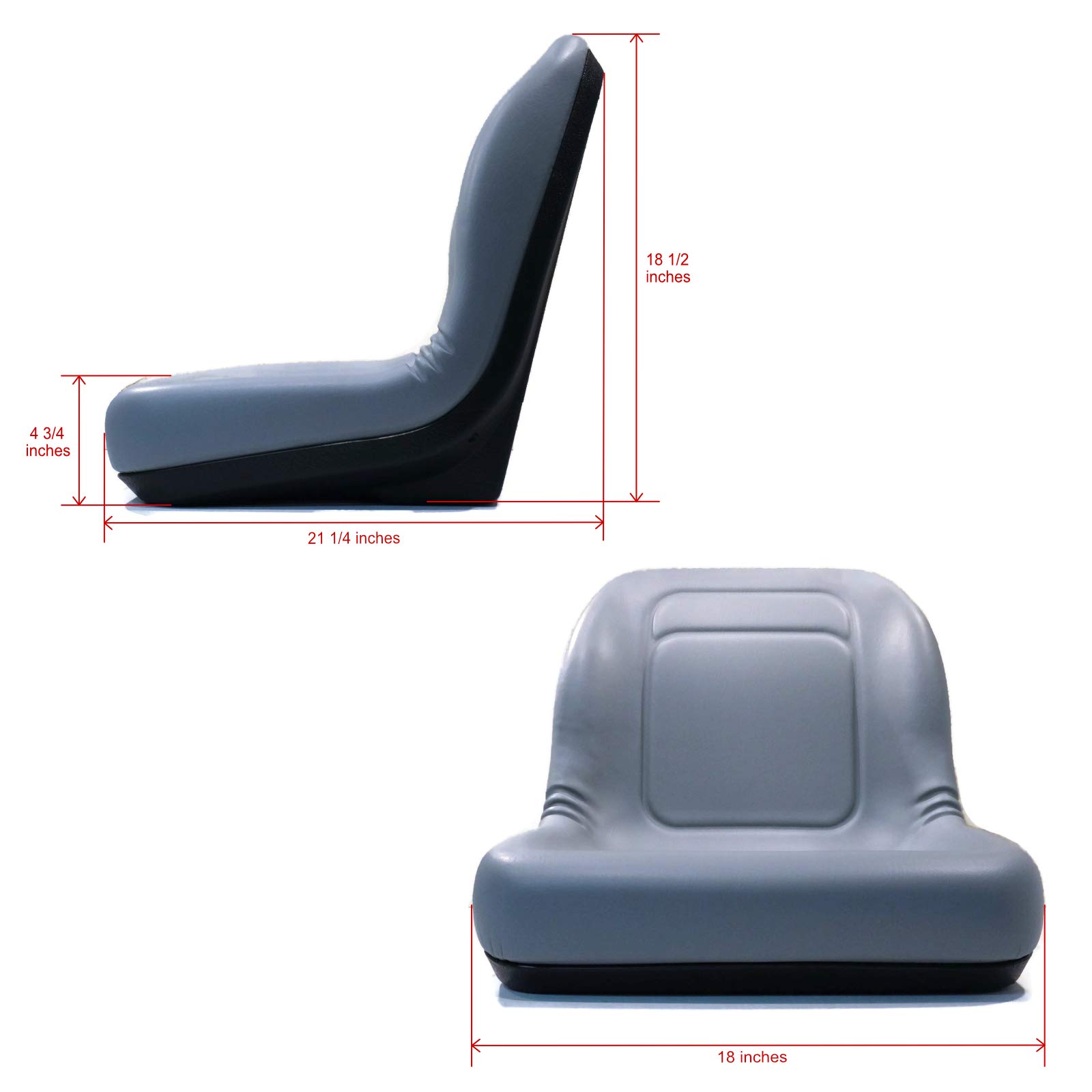 A&I Products High Back Replacement Seat for Simplicity Citation Zero Turn Mower ZT2450 - Comfortable Tractor Seat with Ergonomic Support for Lawn Mowing & Landscaping