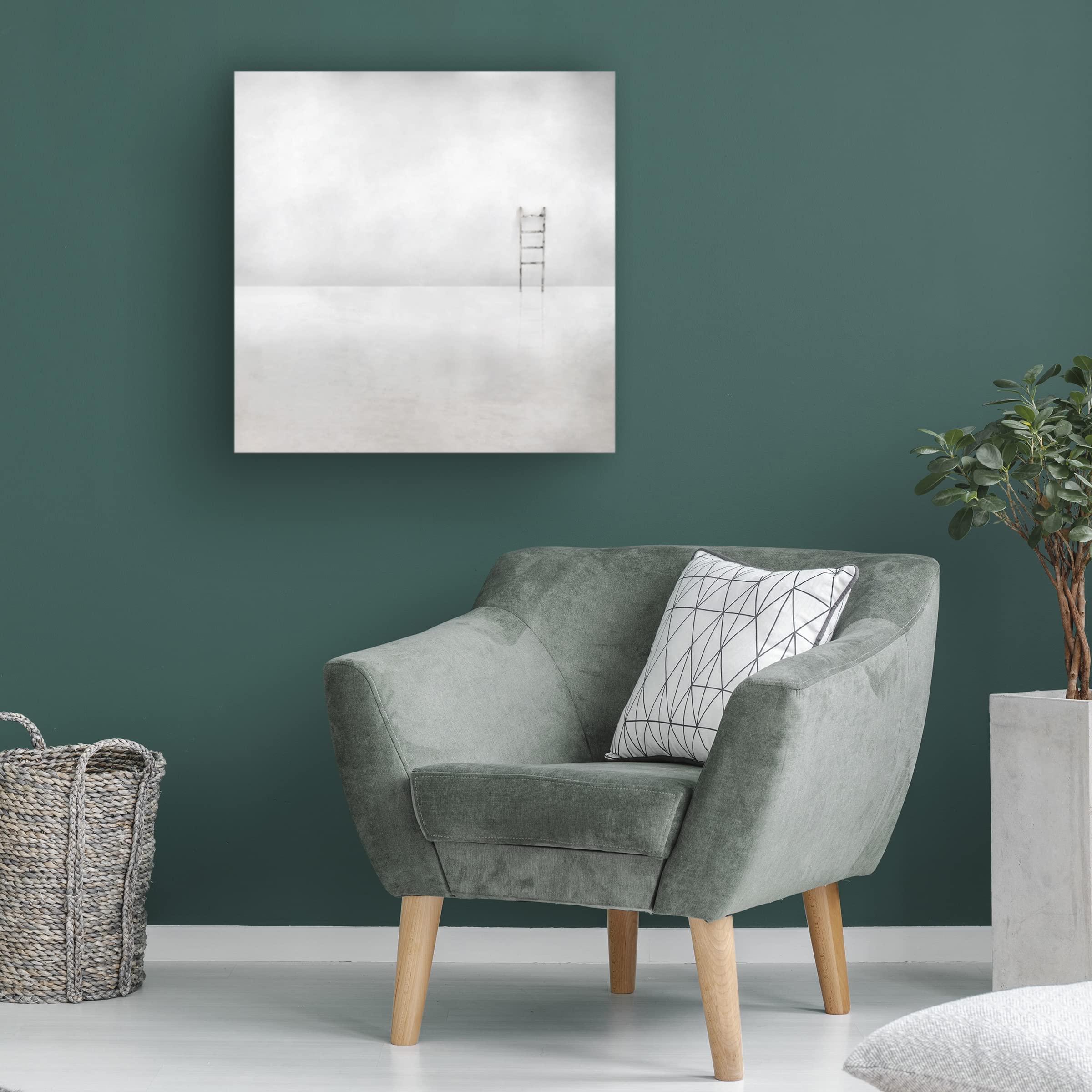 Trademark Fine Art 'The Social Ladder' Canvas Wall Art by Gilbert Claes - Modern Abstract Painting for Living Room, Office & Home Decor