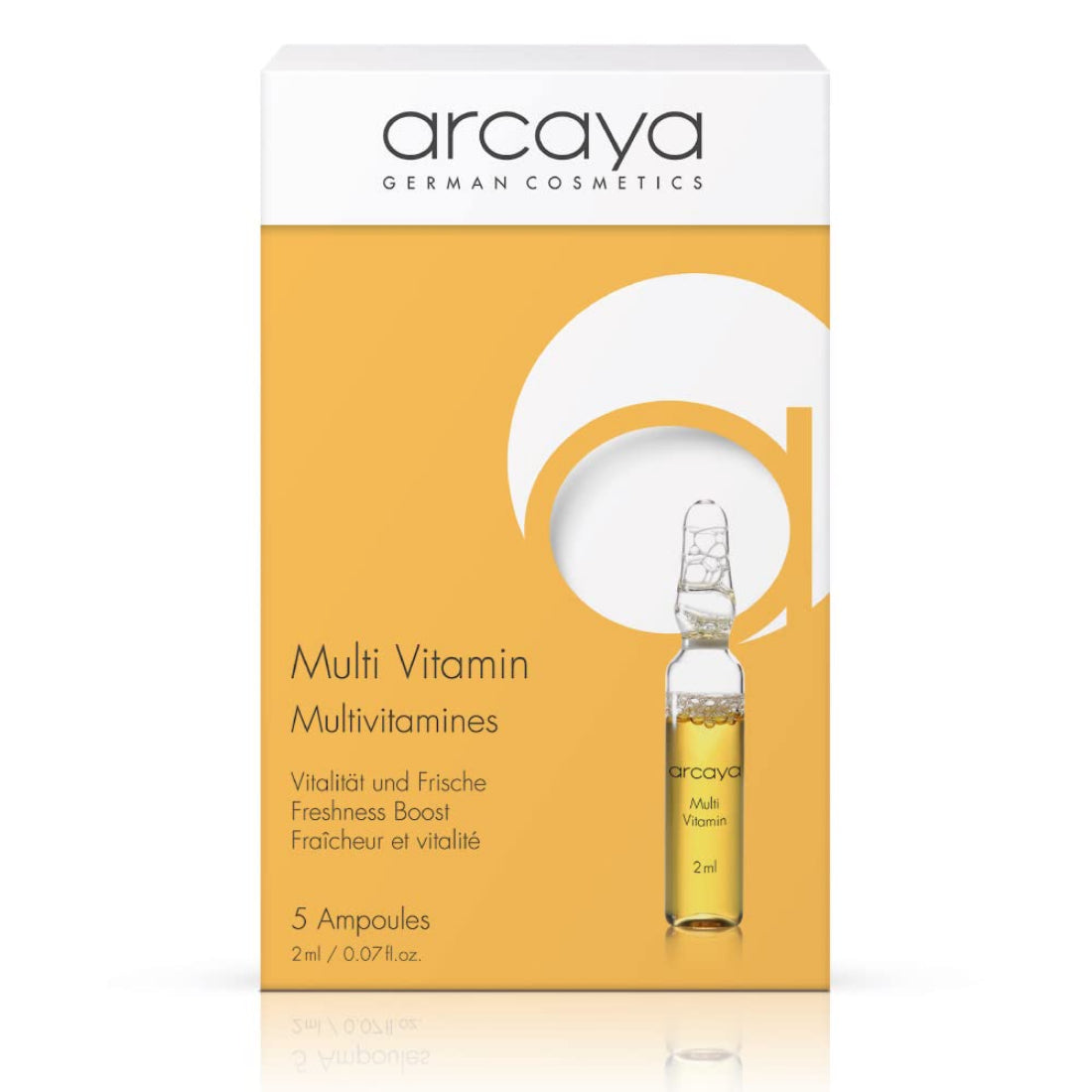 Arcaya Professional Skincare MULTI VITAMIN Ampoule Serum - Skin Protecting & Immune Boosting Facial Treatment (5 x 2ml/.07 fl oz) | Anti-Aging, Hydration & Glow for Daily Skincare Routine