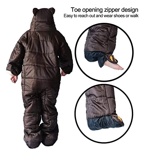 Lightweight 4-Season Mummy Sleeping Bag for Adults - Warm & Cool Weather Backpacking Sleeping Bag with Arm & Leg Openings - Perfect for Camping, Hiking, and Outdoor Adventures