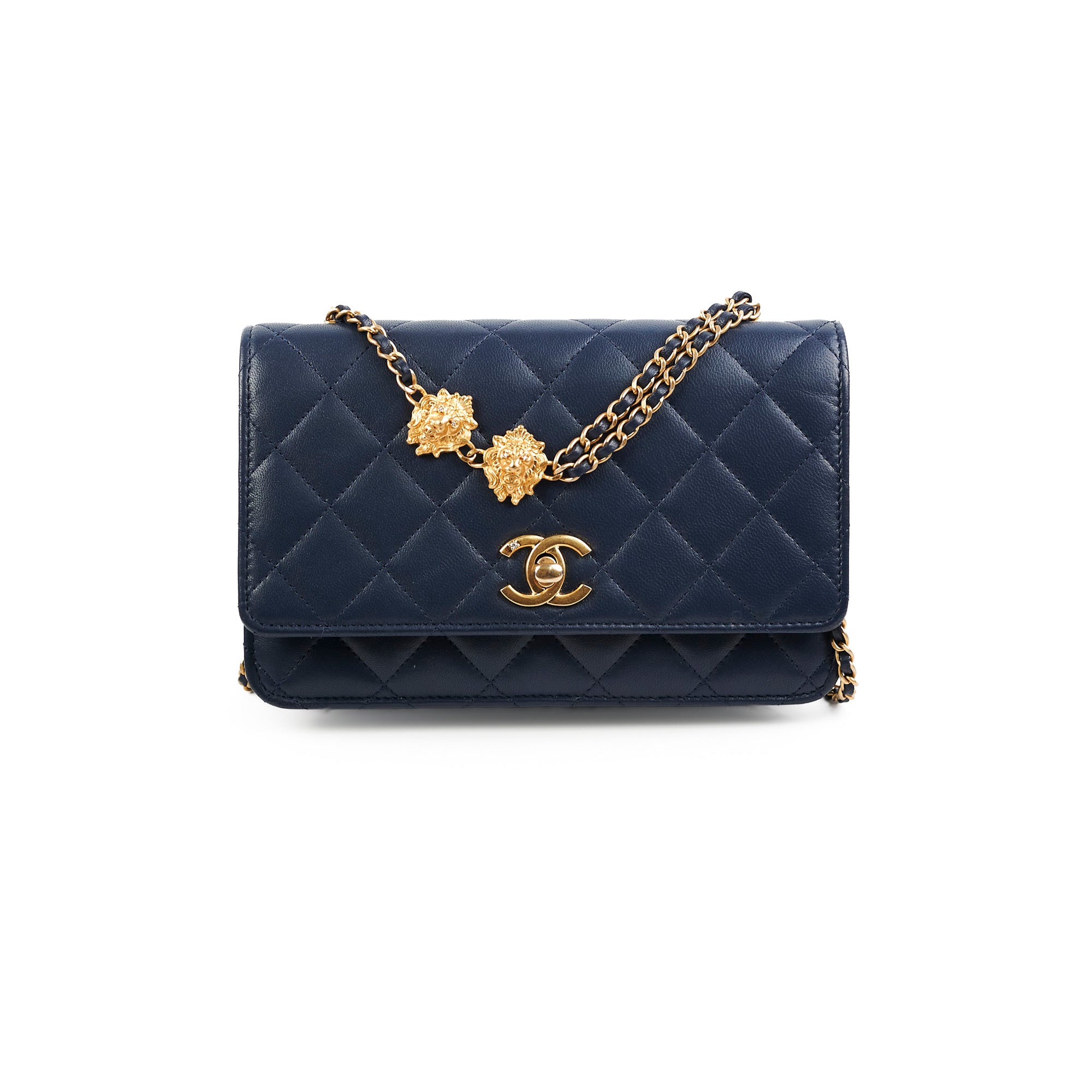 Chanel Seasonal Wallet On Chain Lambskin Navy Microchipped - Luxury Crossbody Bag for Women, Perfect for Parties, Date Nights & Special Occasions