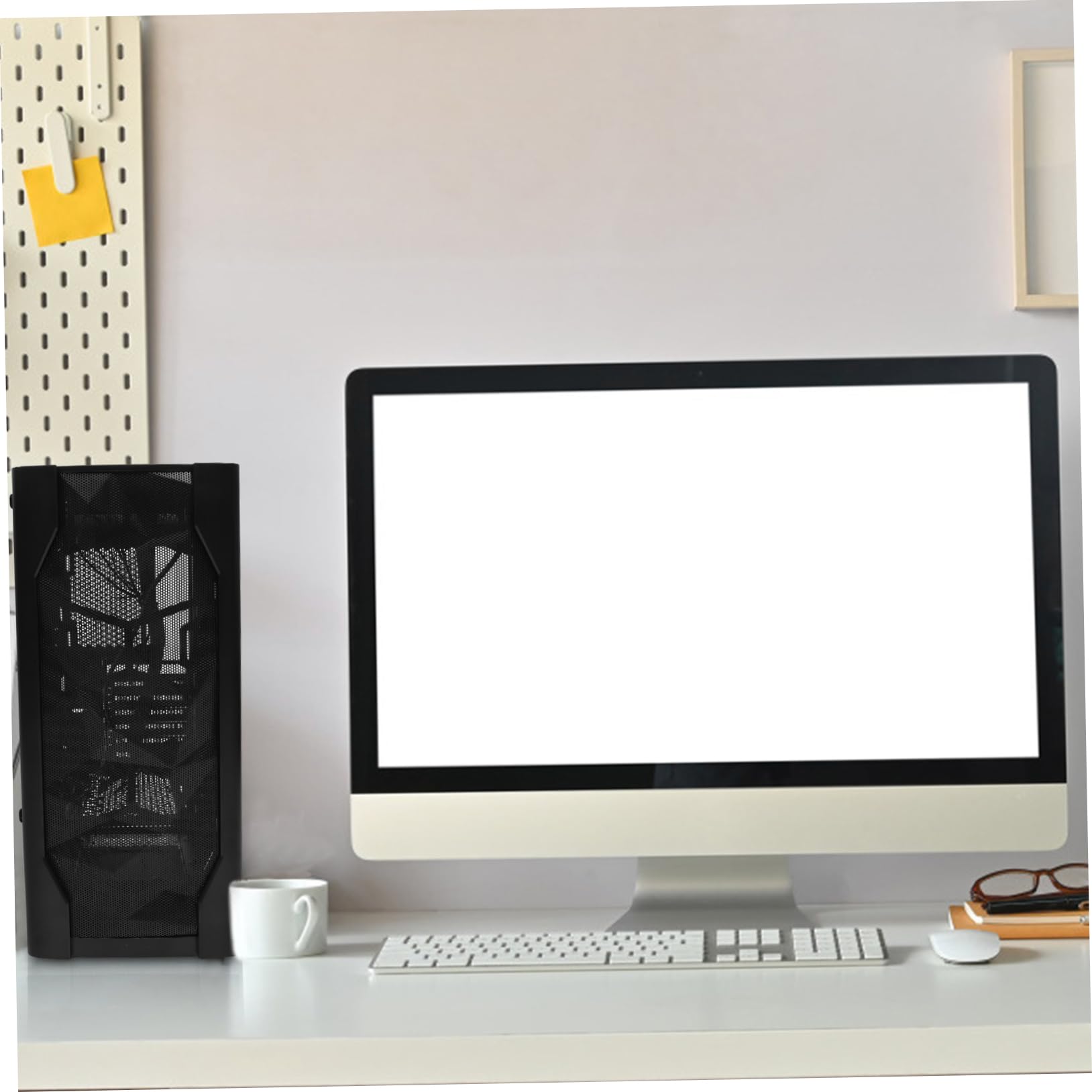 Lurrose Replacement Computer Case for Desktop PC - Side View Gaming Tower Case for Internet Cafe, Home & Office Use