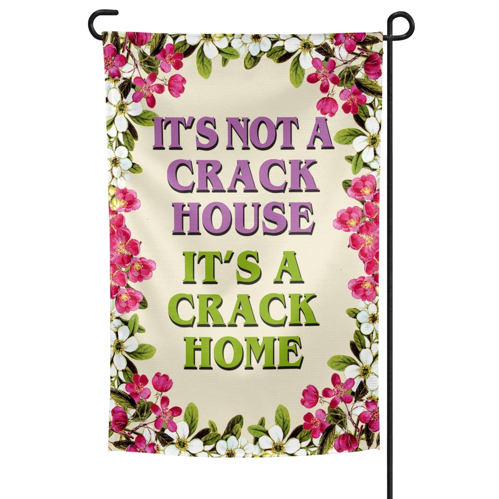Premium Cracked Home Garden Flag - Decorative Outdoor Welcome Sign for Front Yard, Porch, and Patio Decor