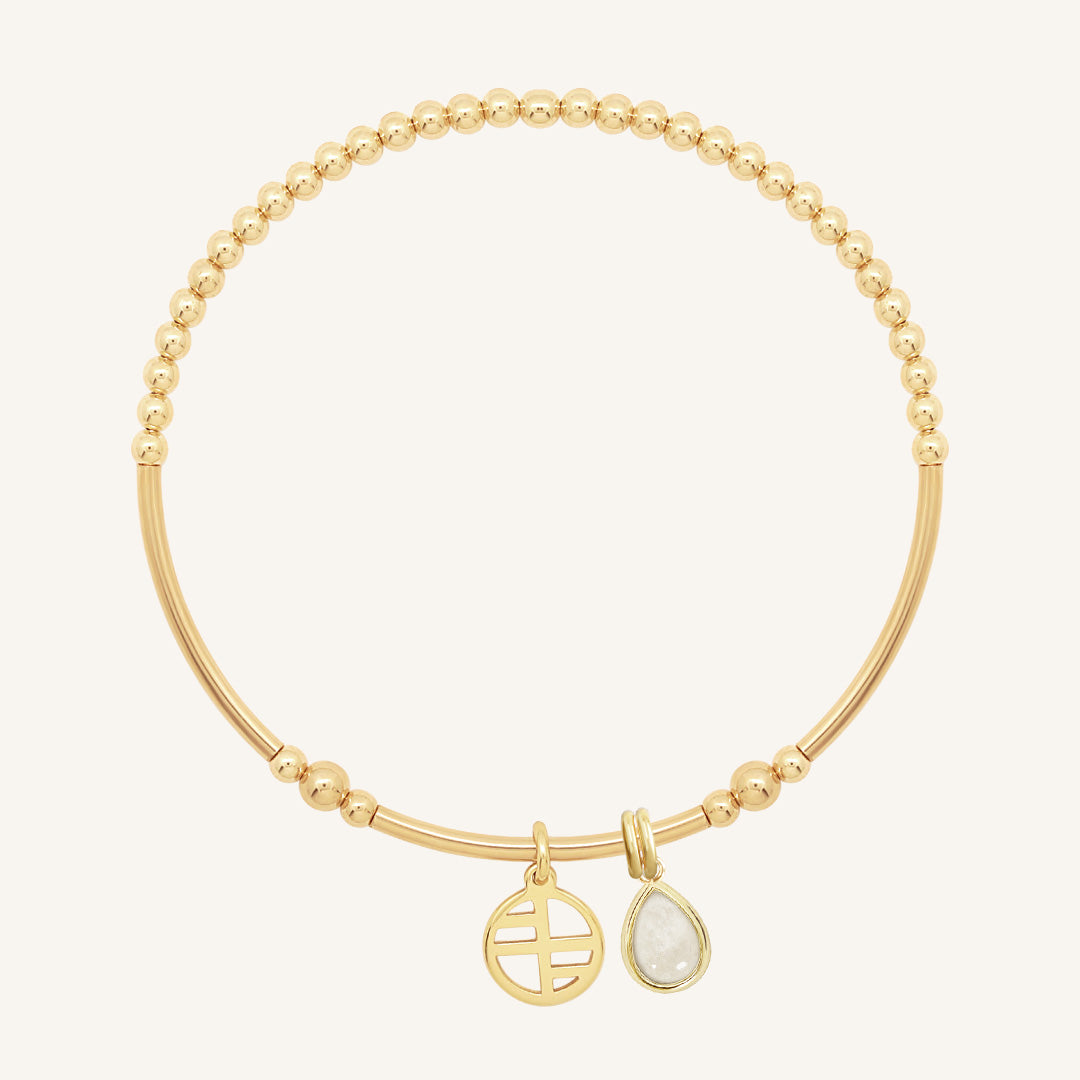 Moonstone Trove Charm Bracelet - Elegant Crystal Beaded Jewelry for Women | Perfect for Boho Style, Gift Giving & Everyday Wear