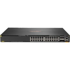 Aruba 6300M 24-Port 1GbE Class 4 PoE + 4-Port SFP56 Managed Switch | Layer 3 Support | Modular Design | 4 SFP Slots | Twisted Pair & Fiber Optic | 1U Rack-Mountable | Ideal for Enterprise Networks & Data Centers