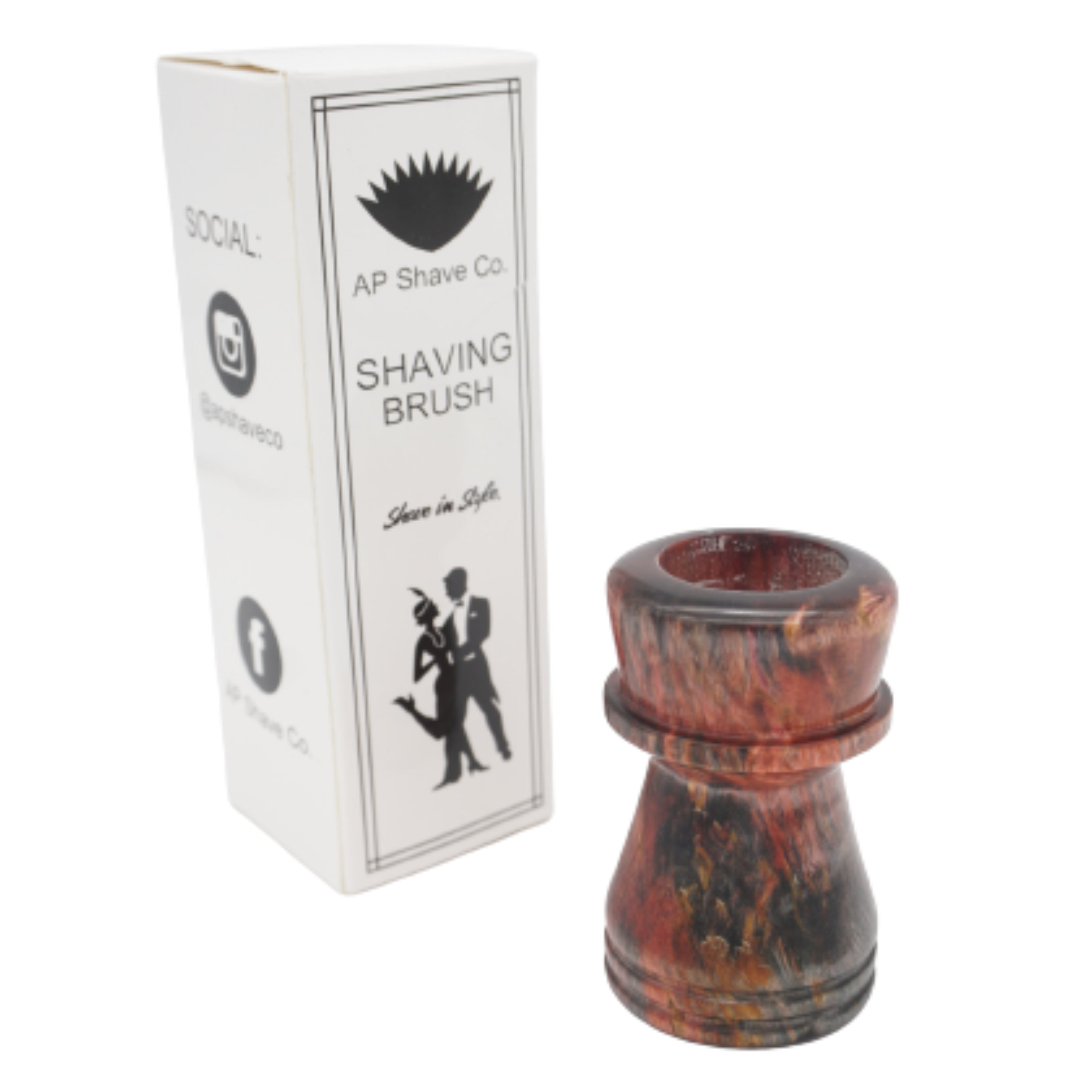 Premium Karelian Birch Stabilized Wood Handcrafted Shaving Brush Handle - Fits 24mm & 26mm Knots - Perfect for Wet Shaving & Grooming Gifts for Men