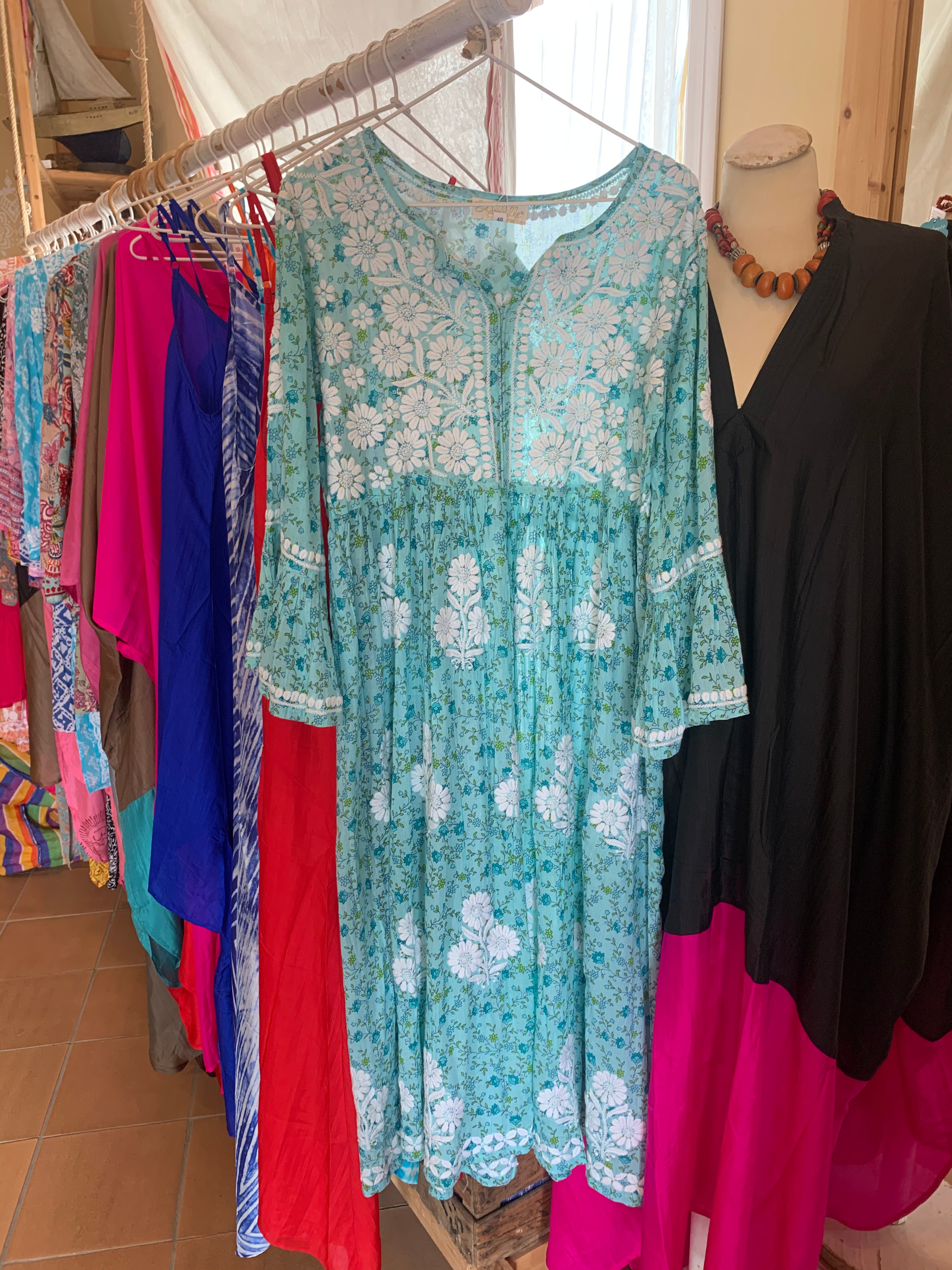 Tanit Ibiza Flower Dream Dress - Bohemian Summer Maxi Dress for Women | Perfect for Beach Vacations, Music Festivals & Boho Chic Outfits